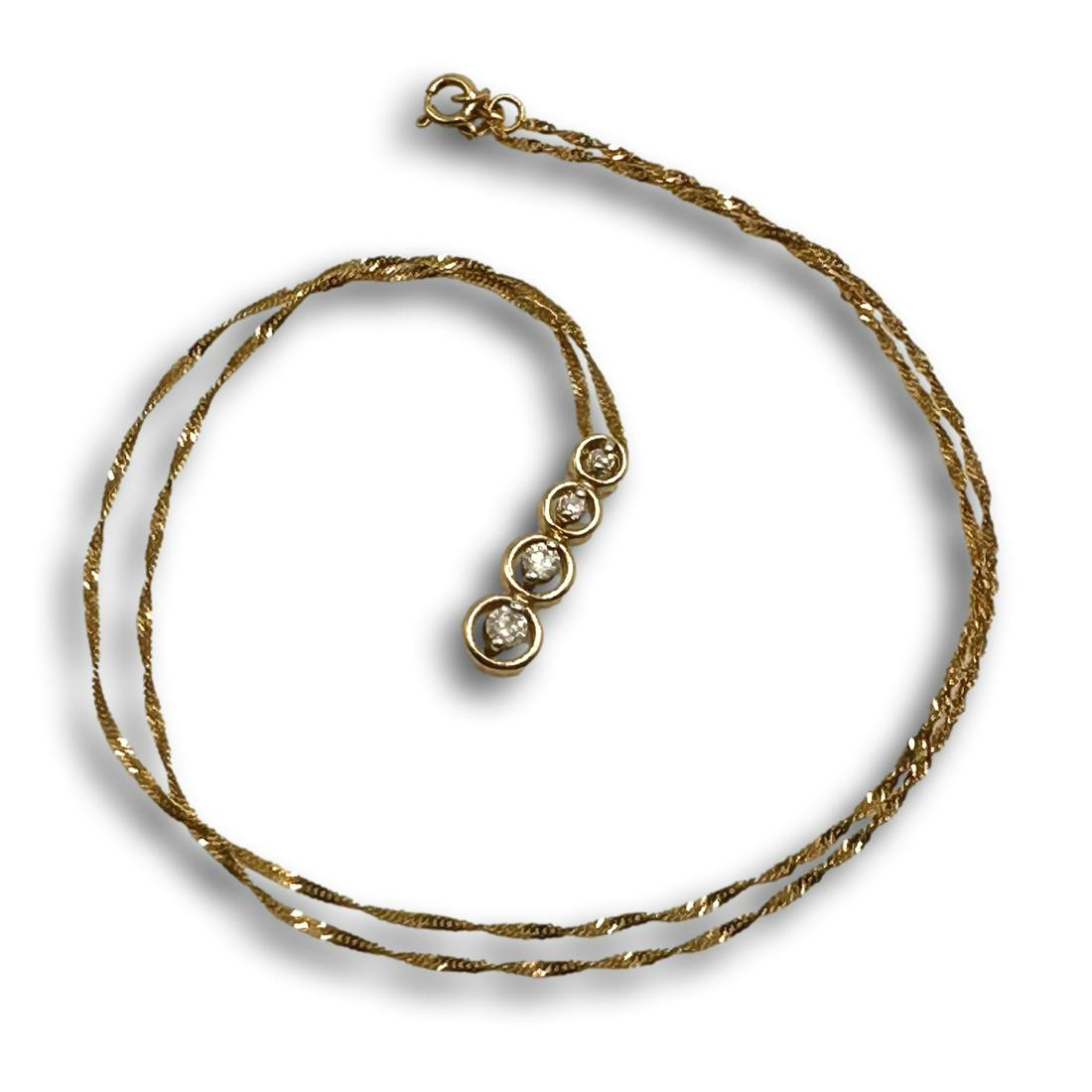 Real Diamond and Gold Necklace (1 of 4)