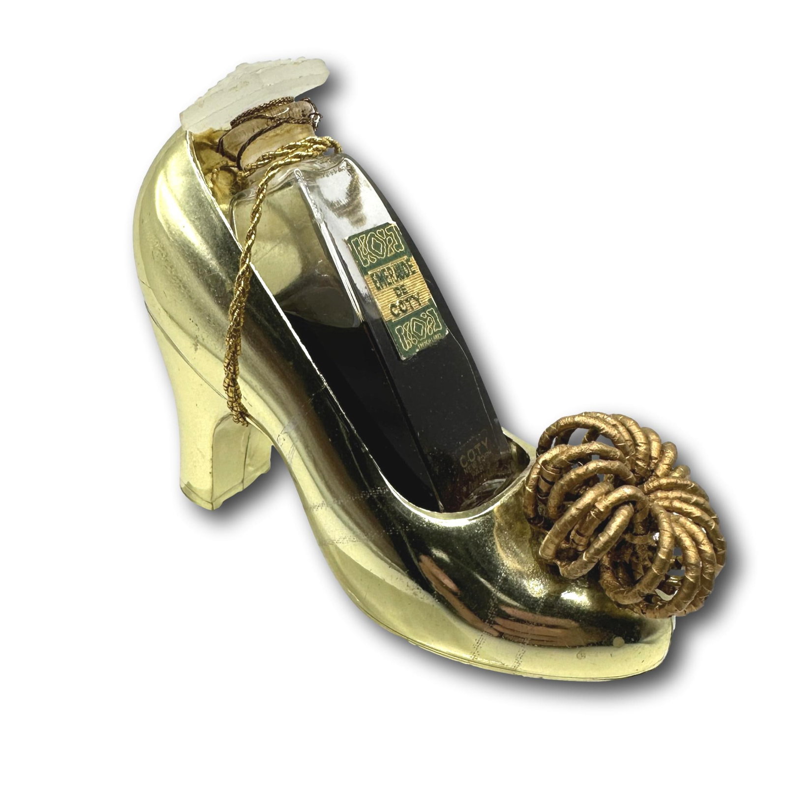 Emeraud de Coty Perfume in Golden Shoe (1 of 8)