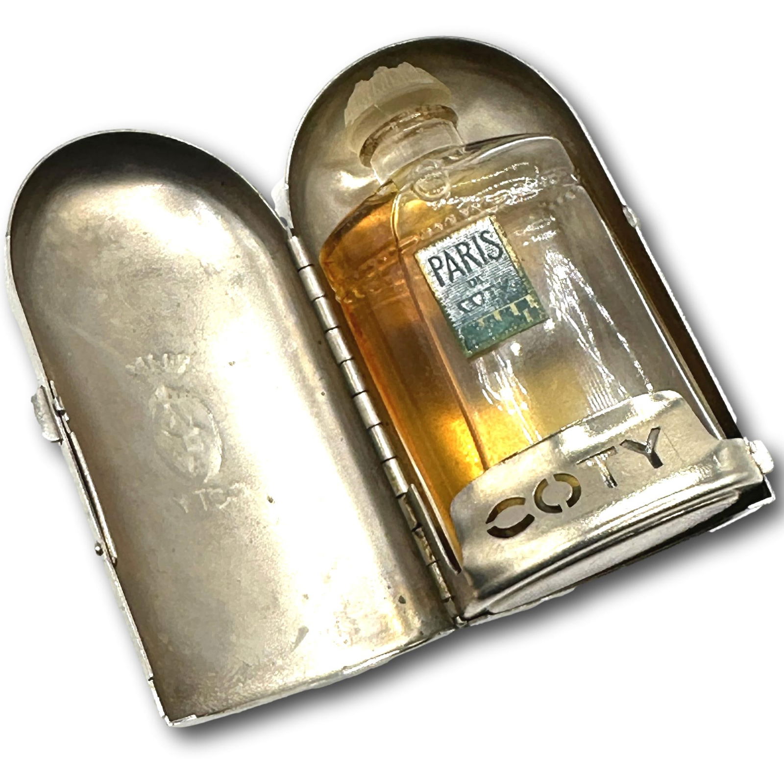 1920's Coty Paris Perfume in Metal Container (1 of 6)