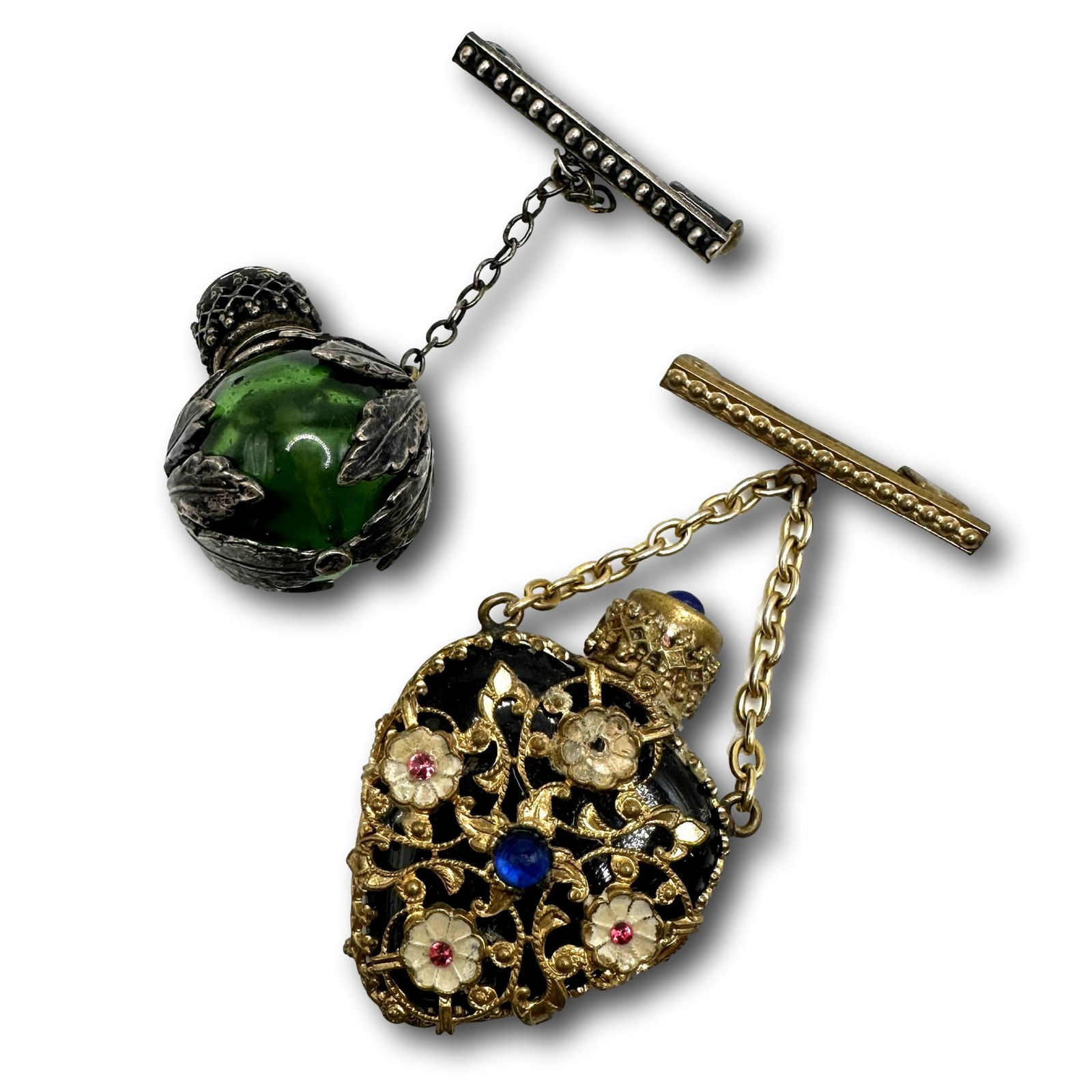 Pair of Vintage Perfume Bottle Pendants (1 of 8)