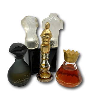 Dali, Mary Chess, Todd Oldham Vintage Lot of Figural Mini Perfume Bottles: Most items are used or vintage and may show wear commensurate with age and use. Please inspect photos carefully as they are a part of the description. Perfumes and powders may not smell the same as