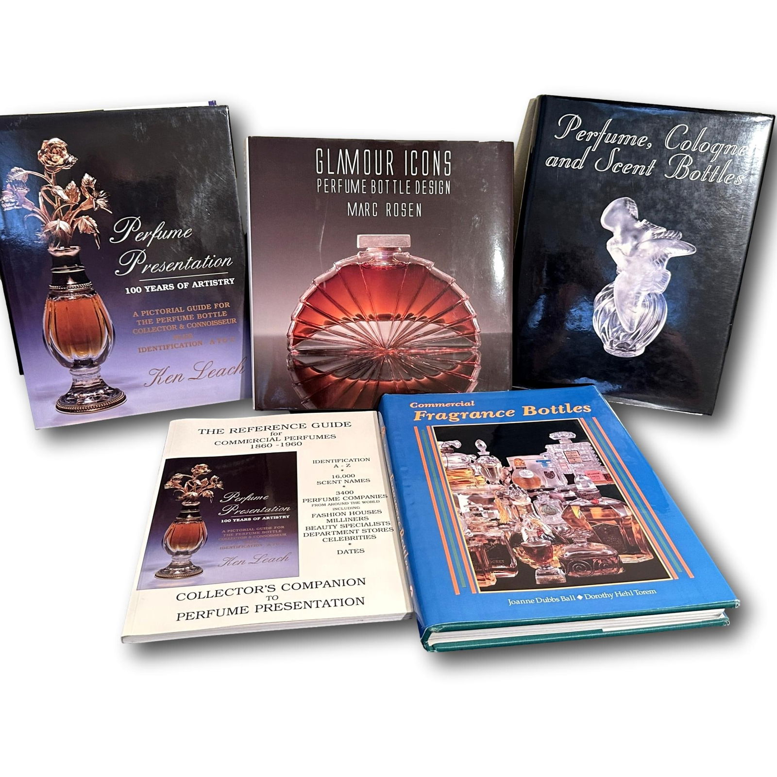 Lot of 5 Perfume Bottle Collector's Books - Leach Signed by Author (1 of 13)