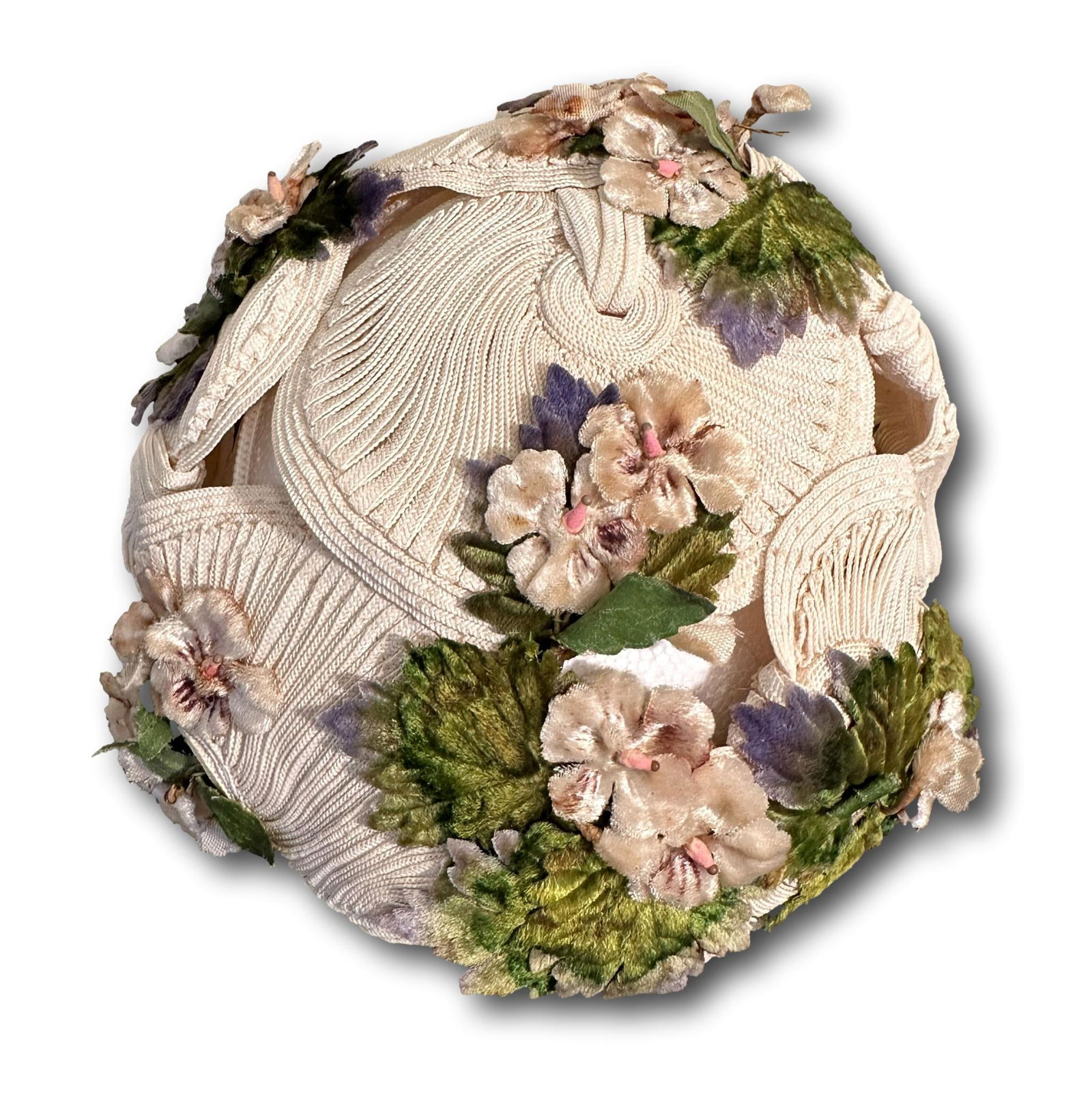Vintage Schiaparelli Paris Floral Hat (1 of 7)