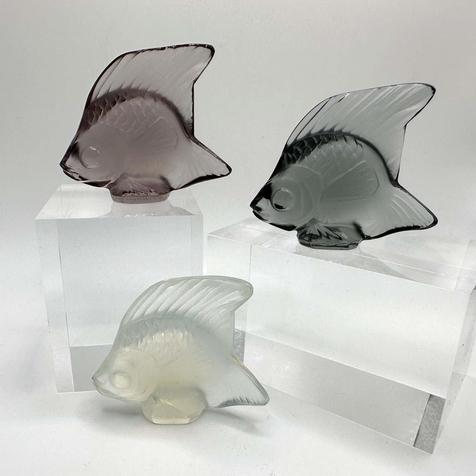 Three Lalique Fish Figurines in Original Boxes (1 of 8)