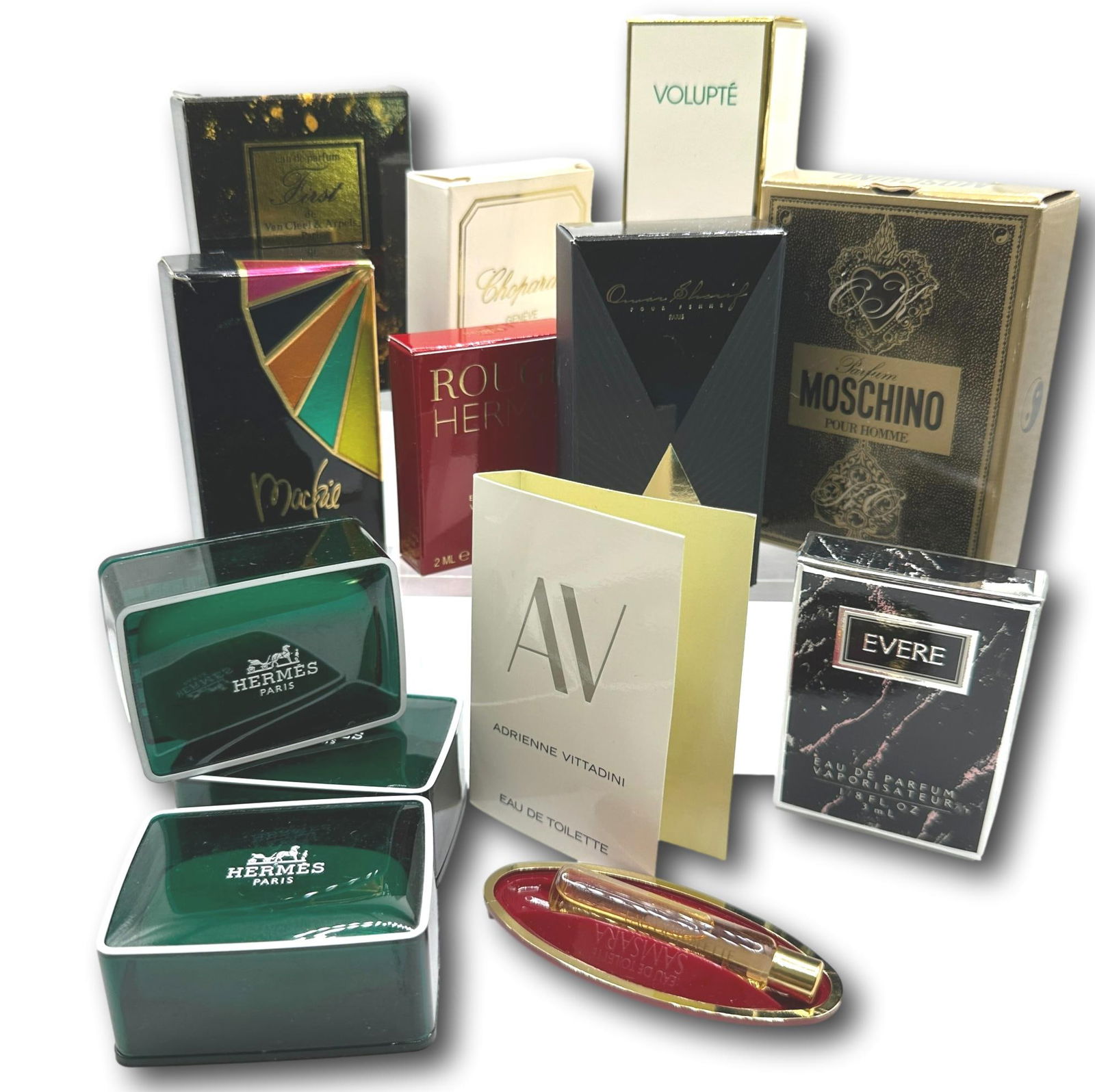 Hermes, Van Cleef, Bob Mackie & More Mini Perfumes, Soaps, EDT and EDP in Original Boxes (1 of 7)