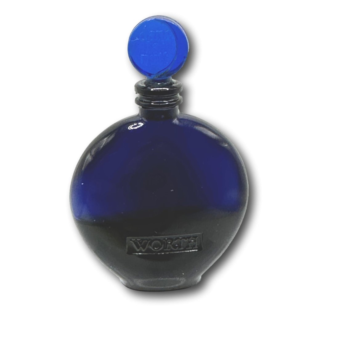 Lalique Cobalt Blue Vintage Worth Perfume Bottle Miniature (1 of 4)