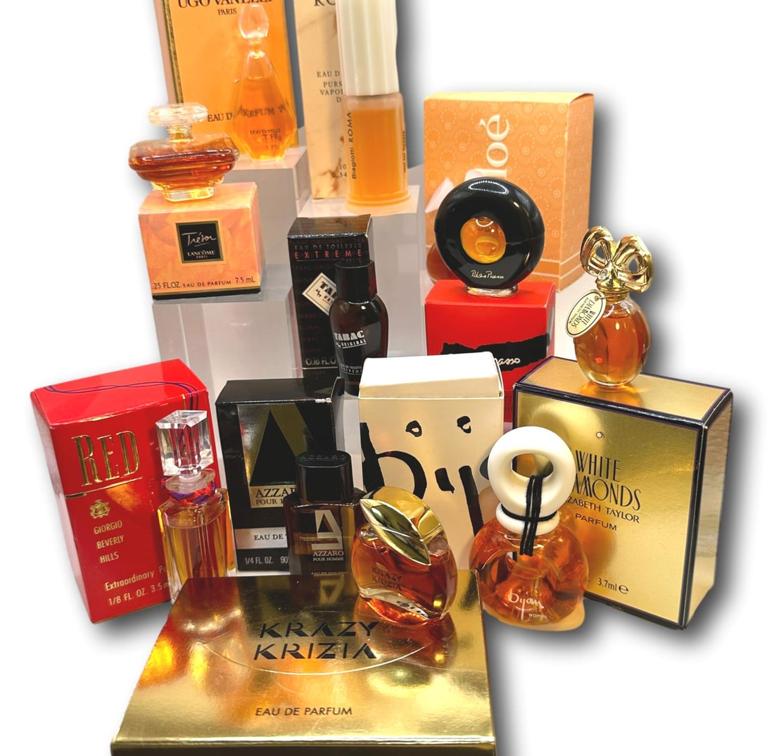 Chloe, Bijan, Picasso, Tresor, Giorgio & More Perfume, EDT, EDP Miniatures: Most items are used or vintage and may show wear commensurate with age and use. Please inspect photos carefully as they are a part of the description. Perfumes and powders may not smell the same as th
