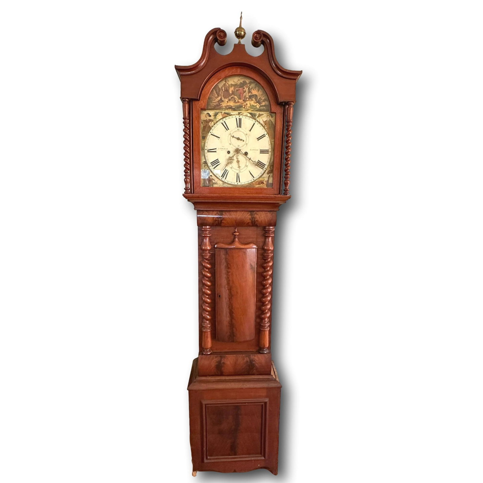 Antique C. Stomier Scottish Glascow Tall Clock with Four Seasons Motif (1 of 16)
