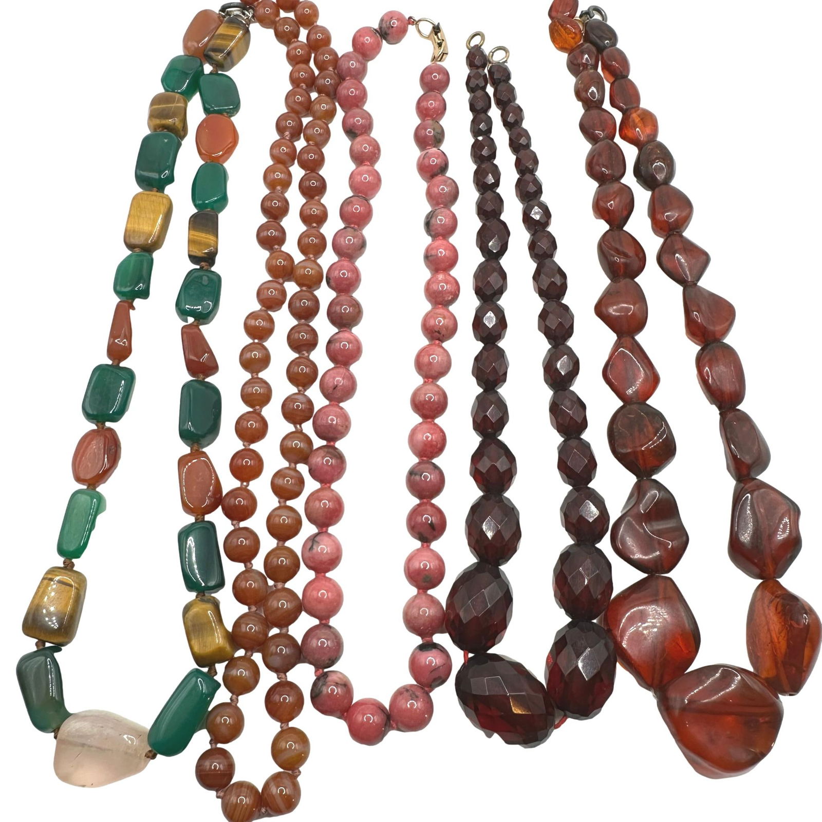 Mixed Vintage Beaded Necklace Lot including Bakelite and Amber (1 of 2)