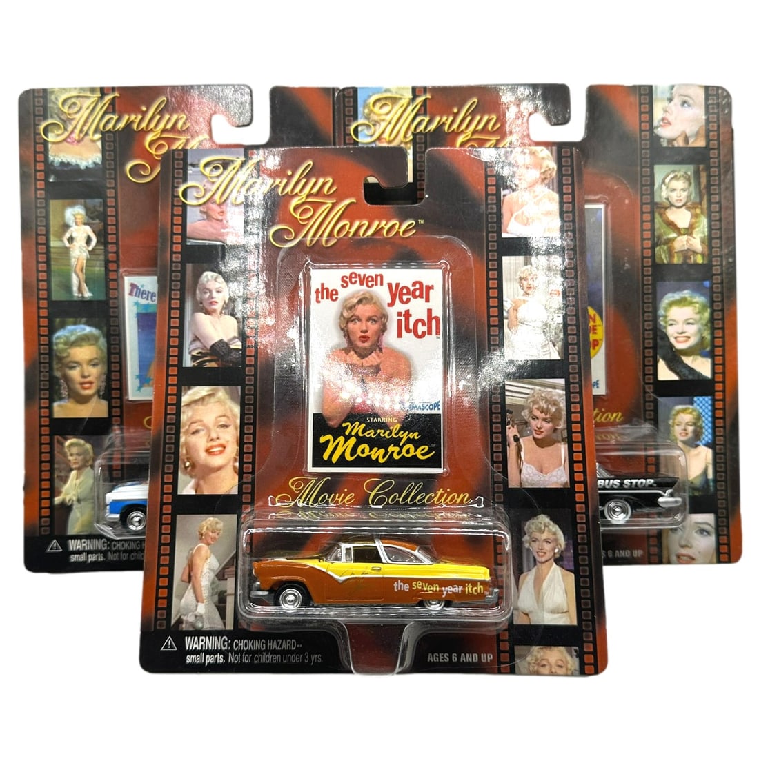 Marilyn Monroe Movie Collection Cars - New in Package: Includes "There's No Business Like Show Business", "Bus Stop", and "The Seven Year Itch".