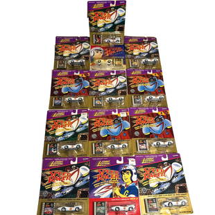 Lot of 13 Johnny Lightening Speed Racer Cars and Cels: New unopened items from old stock. Please note lots may show signs of wear commensurate with age and use, and the lack of a statement regarding condition does not imply the lot is in perfect