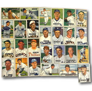 1951 Bowman Gum Baseball Trading Cards: As shown in photos. Please note lots may show signs of wear commensurate with age and use, and the lack of a statement regarding condition does not imply the lot is in perfect condition or completely