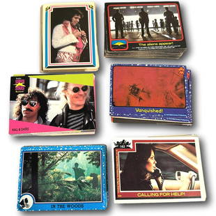 ET, Charlies' Angels, Close Encounters, Jaws, Elvis & Other Trading Cards: As shown in photos. Please note lots may show signs of wear commensurate with age and use, and the lack of a statement regarding condition does not imply the lot is in perfect condition or completely