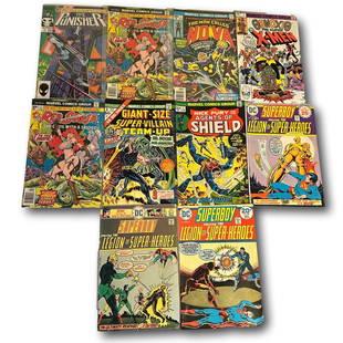 X-Men, Super Villain, Punisher, Nova, Agents of Shield Vintage Comics: Please note lots may show signs of wear commensurate with age and use, and the lack of a statement regarding condition does not imply the lot is in perfect condition or completely free from defects