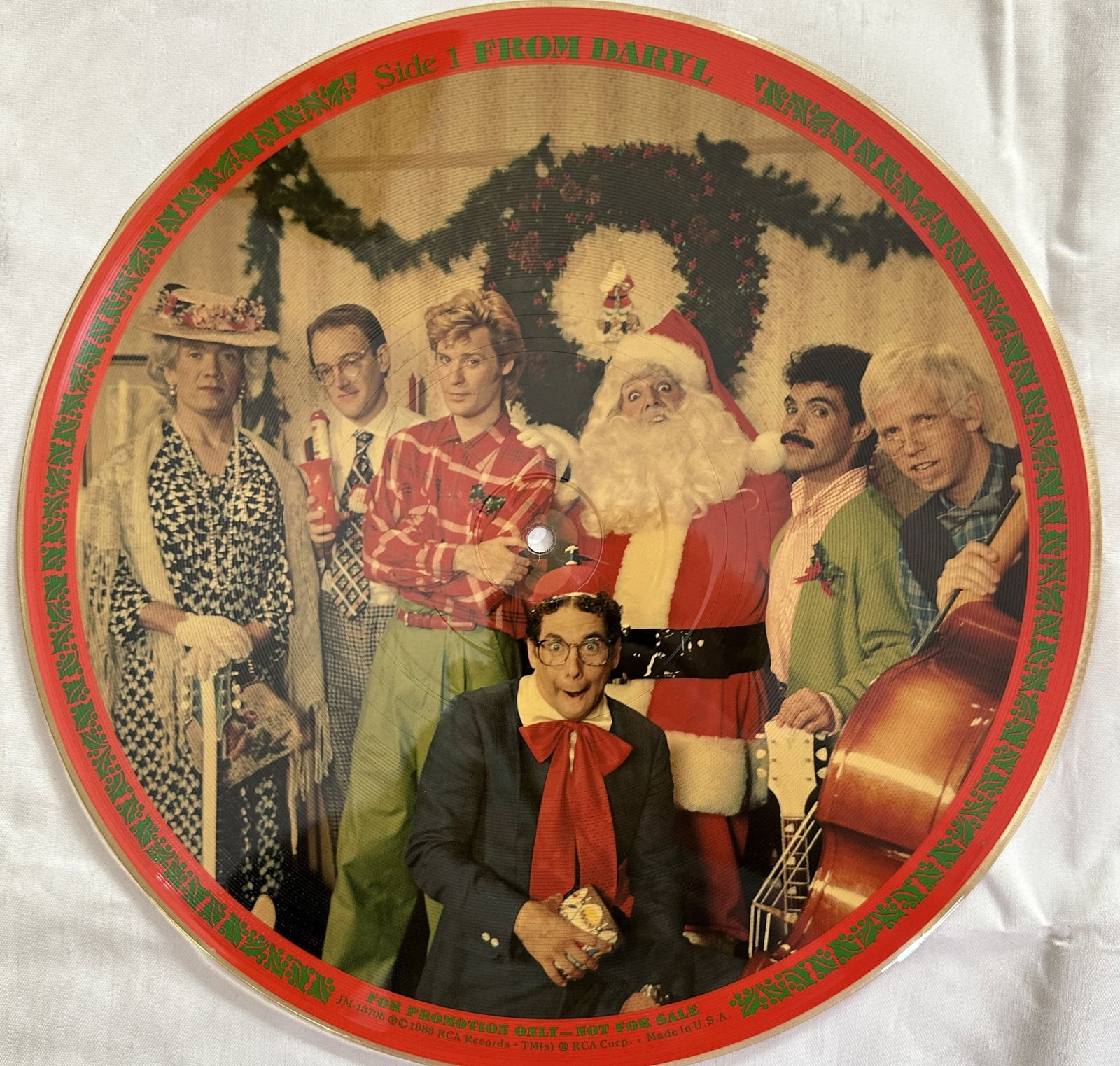 1983 Hall and Oats Promotional Jingle Bell Rock Picture Disc Vinyl Album (1 of 6)