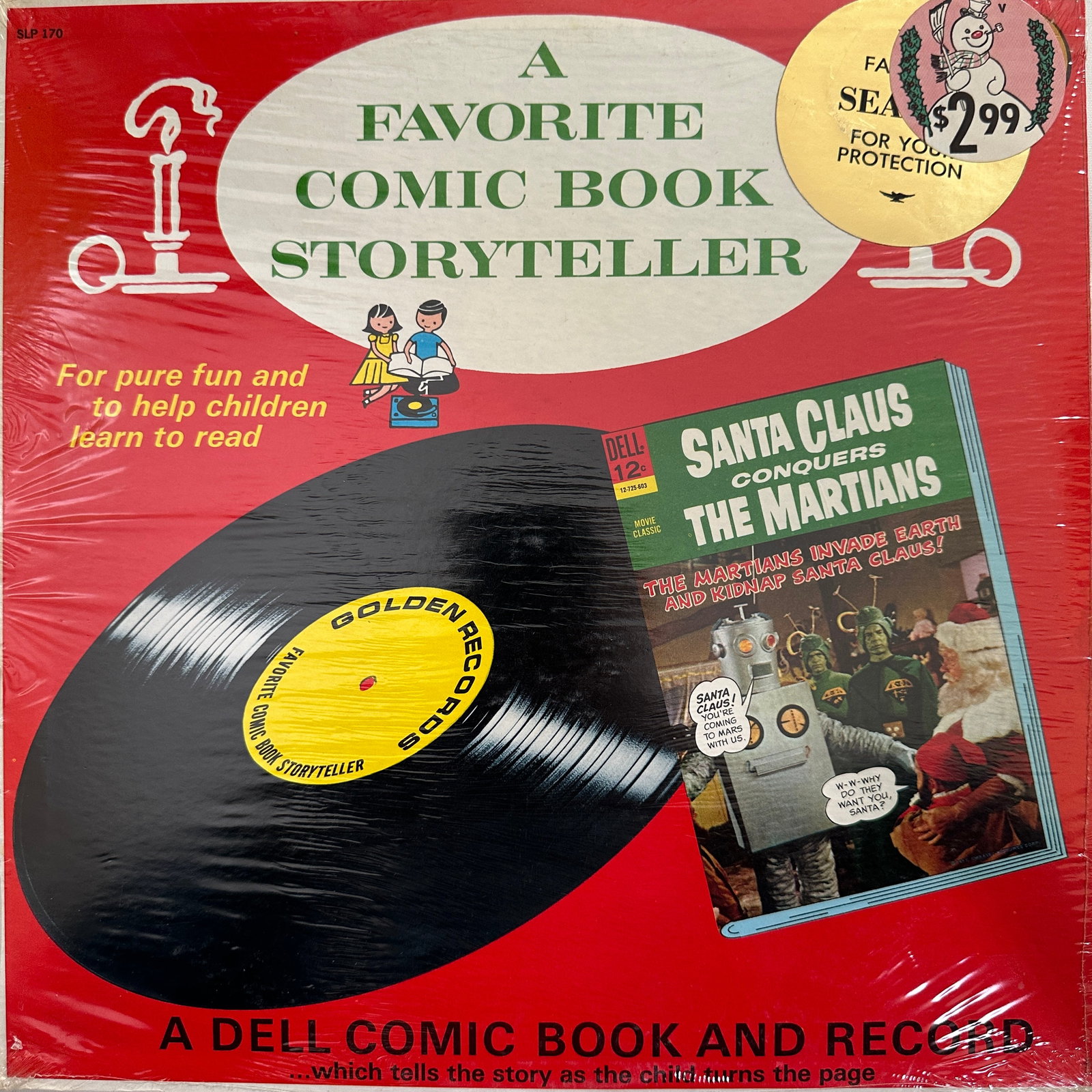 Sealed "Santa Claus Conquers the Martians Vinyl Album with Comic Book: Please note lots may show signs of wear commensurate with age and use, and the lack of a statement regarding condition does not imply the lot is in perfect condition or completely free from defects or