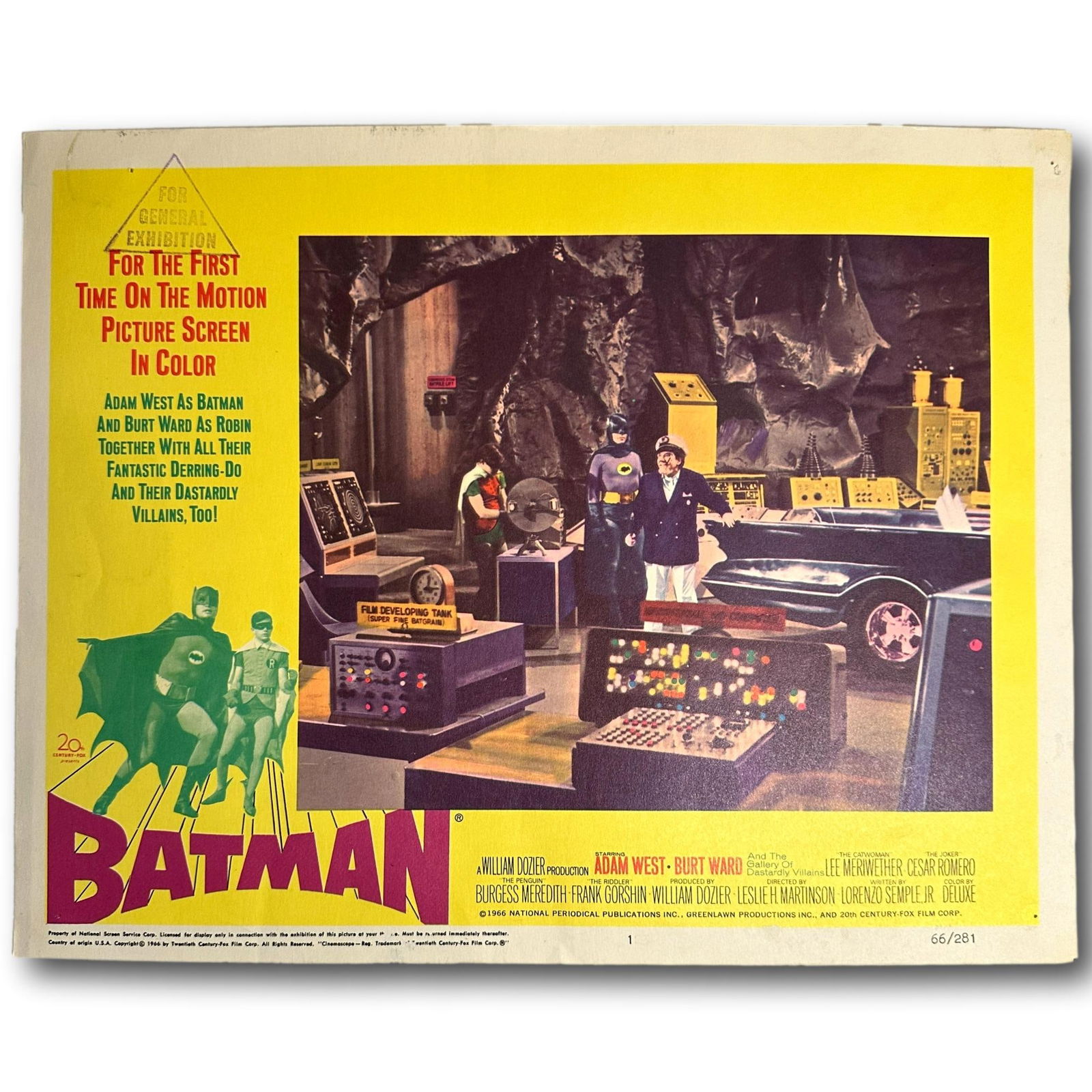 Original 1966 Batman Movie Poster Lobby Card #2 (1 of 8)