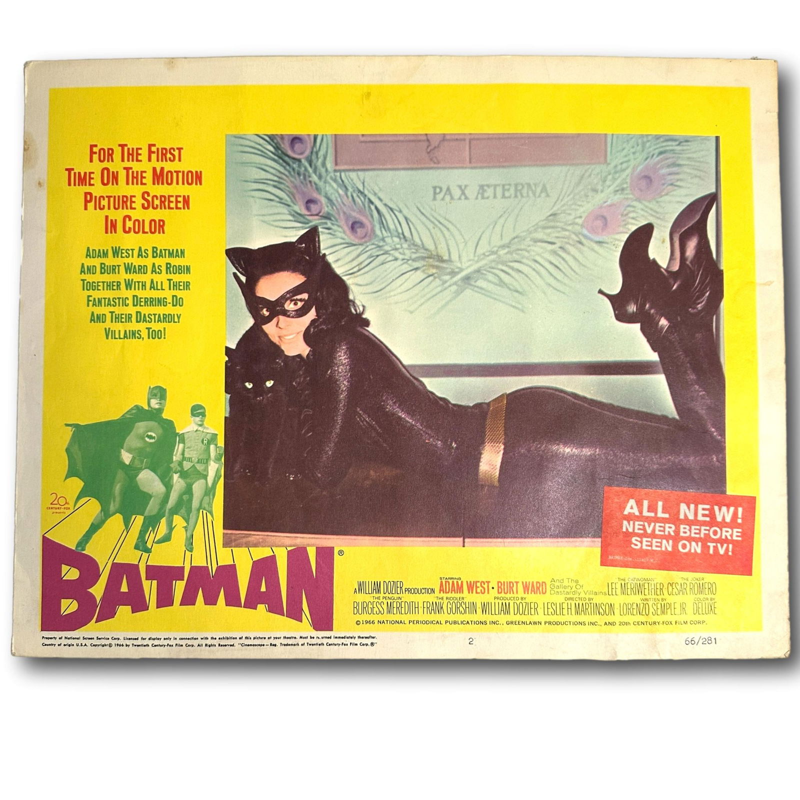 Original 1966 Batman Movie Poster Lobby Card #5 (1 of 8)