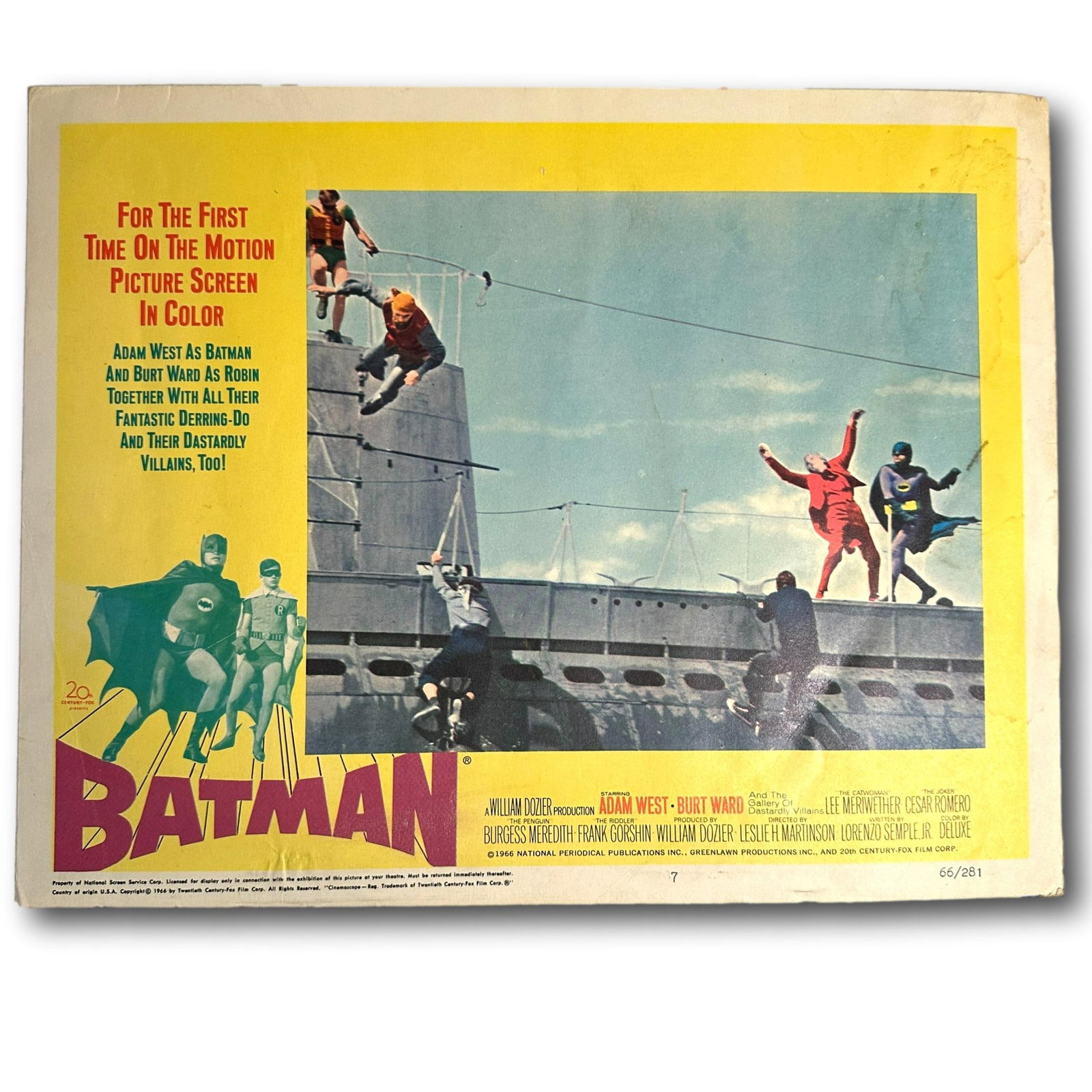 Original 1966 Batman Movie Poster Lobby Card #6 (1 of 8)