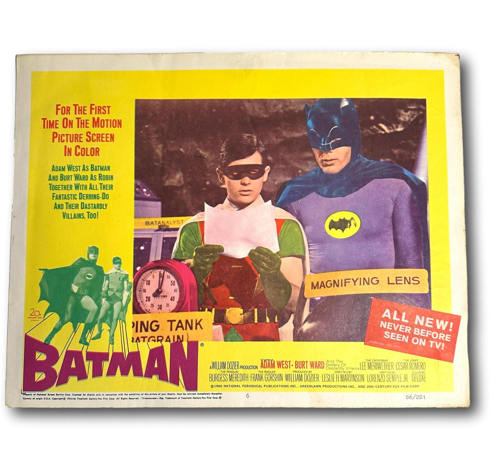 Original 1966 Batman Movie Poster Lobby Card #7 (1 of 7)
