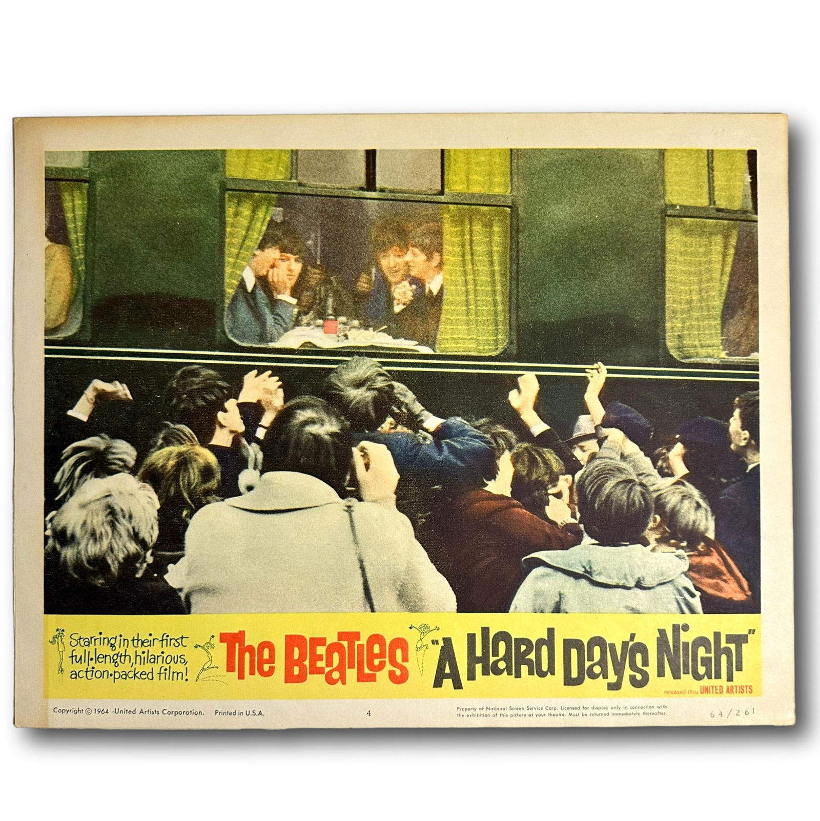 The Beatles A Hard Days Night Movie Theatre Lobby Card (1 of 7)