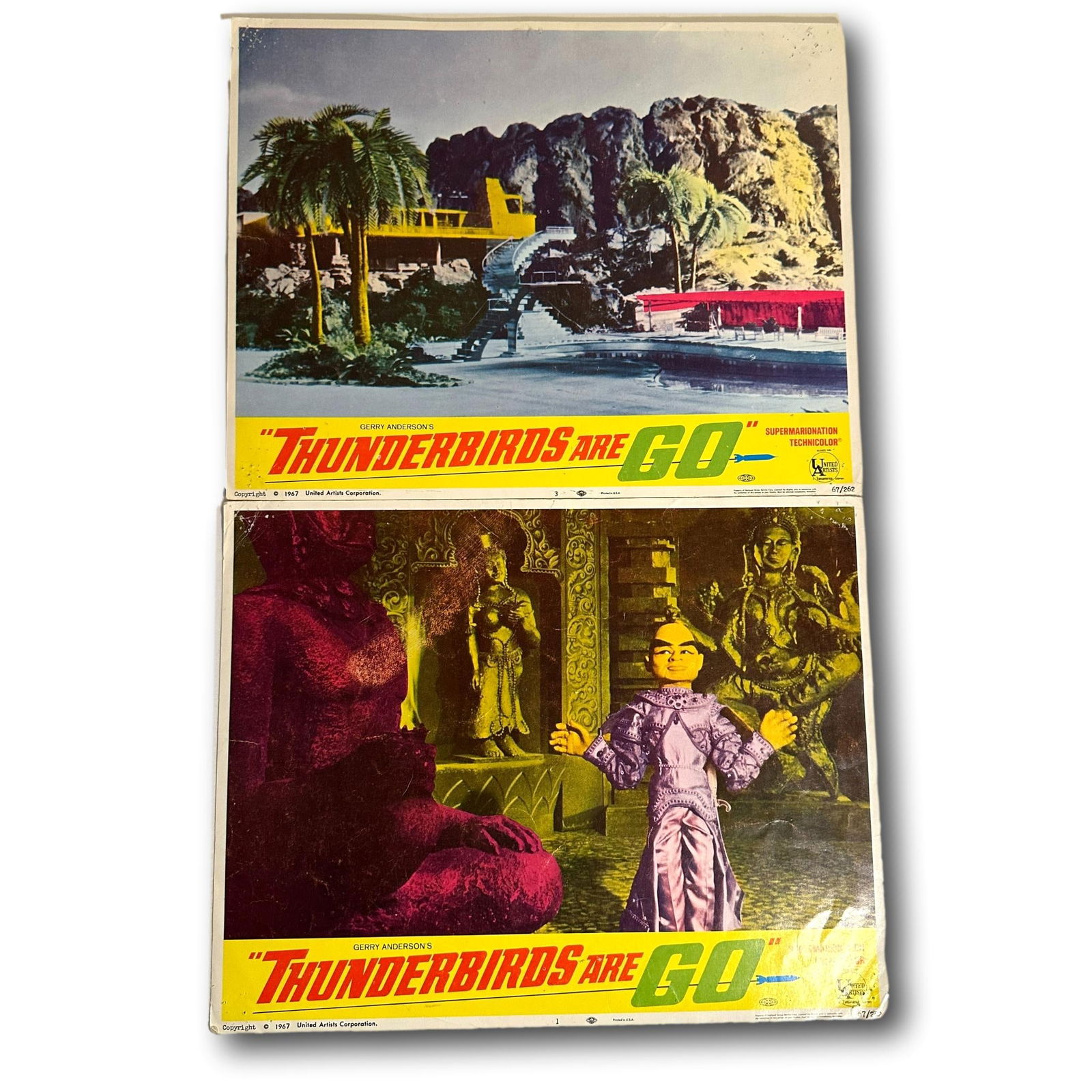 2 Vintage Movie Theatre Lobby Cards - Thunderbirds are Go (1 of 10)