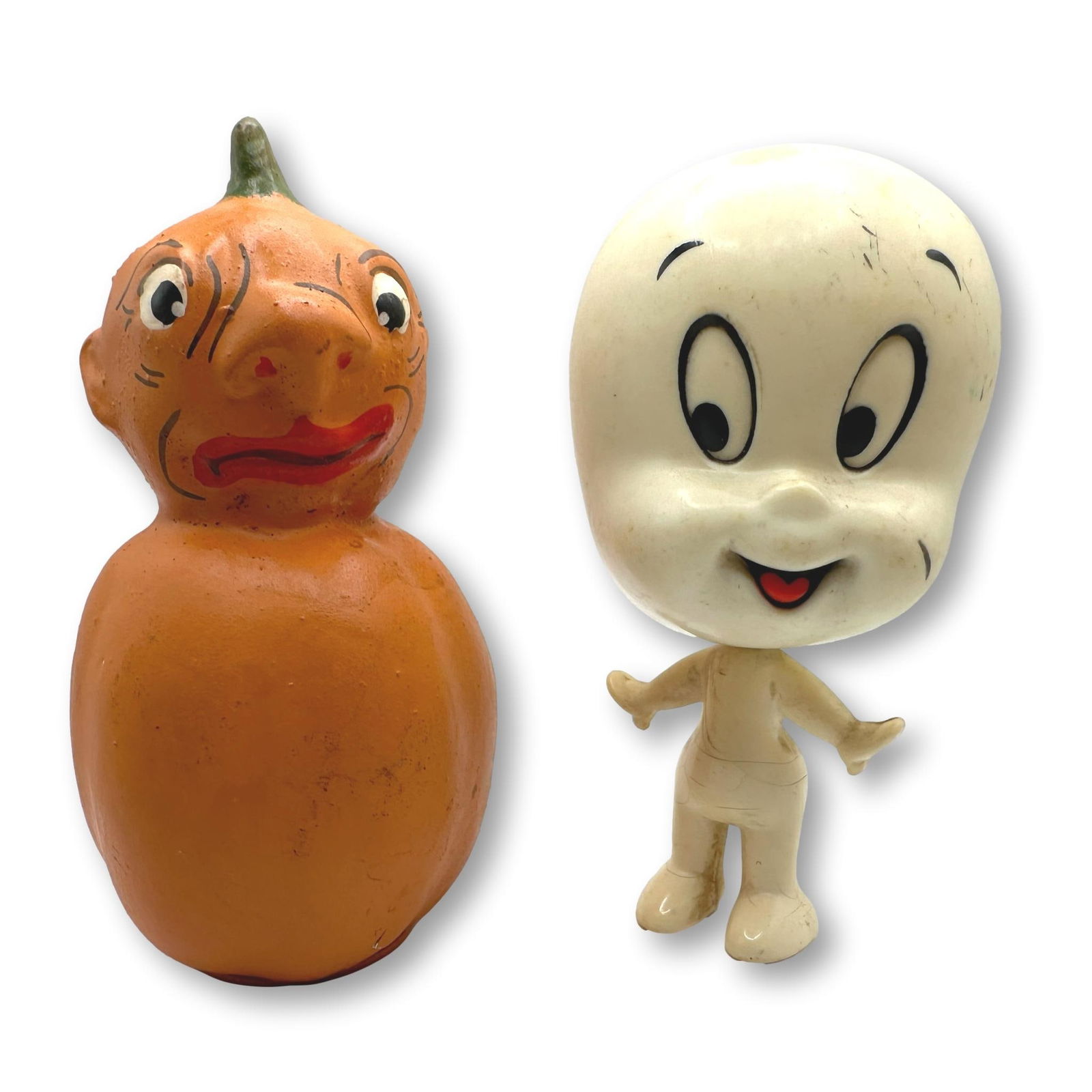 Vintage Germany Pumpkin Man with Casper the Friendly Ghost Pull Voice Toy (1 of 12)