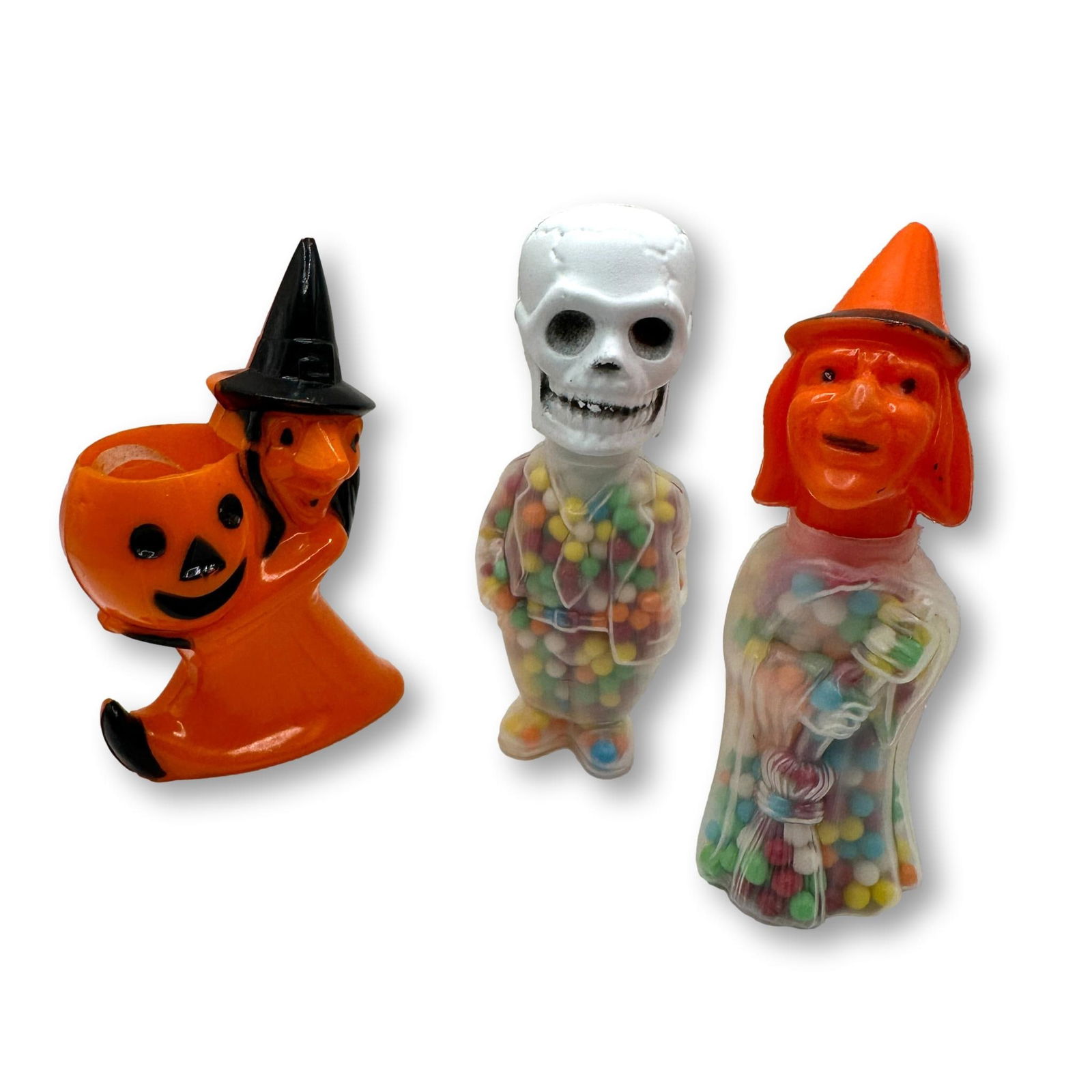 Vintage Skeleton & Witch Candy Containers After Rosen with a Rosbro Witch (1 of 4)