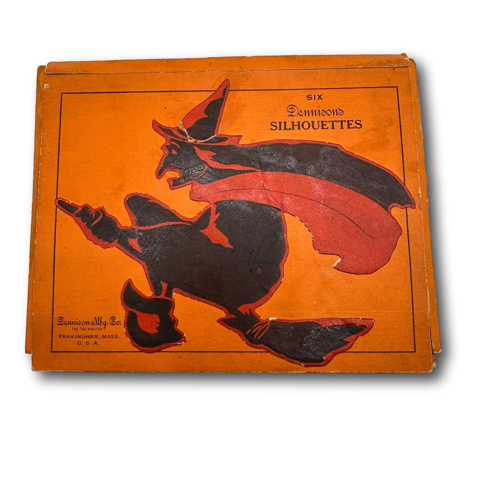 Vintage Dennison Halloween Witch on Broom Silhouettes (1 of 4)