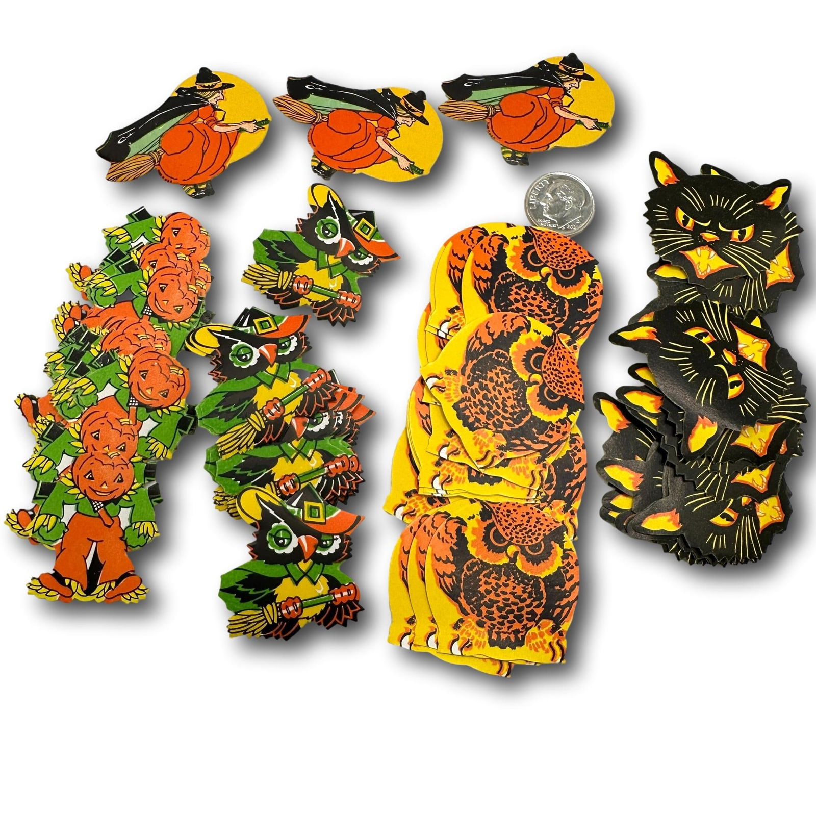 Vintage Assorted Halloween Gummed Seals Stickers (1 of 4)