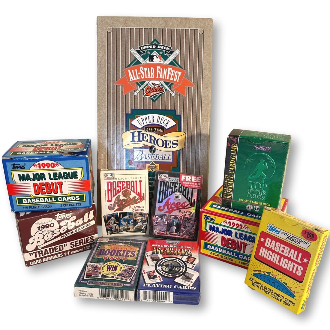 Assorted Baseball Card Boxed Sets and Playing Cards (1 of 9)