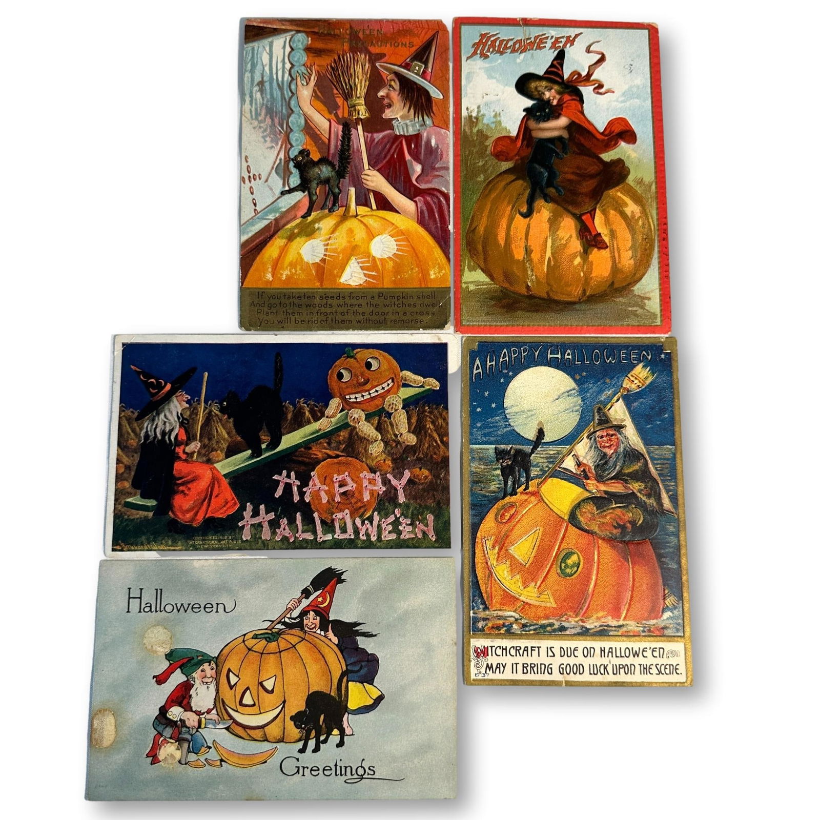 Assorted Antique Halloween Postcards including Tucks and Pink of Perfection (1 of 9)