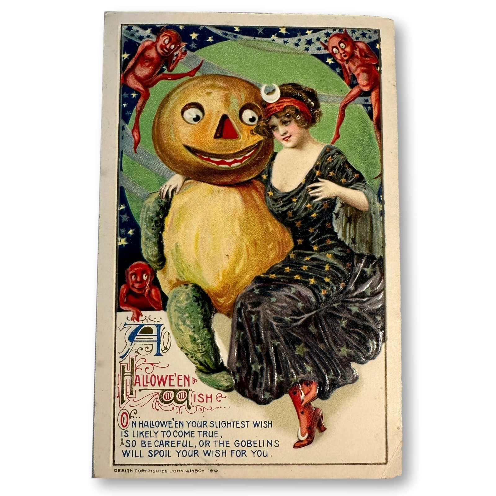 Antique John Winsch 1912 Halloween Postcard (1 of 5)