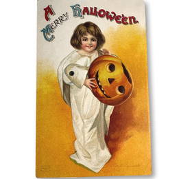 Ellen Clapsaddle Charming Mechanical Halloween Postcard