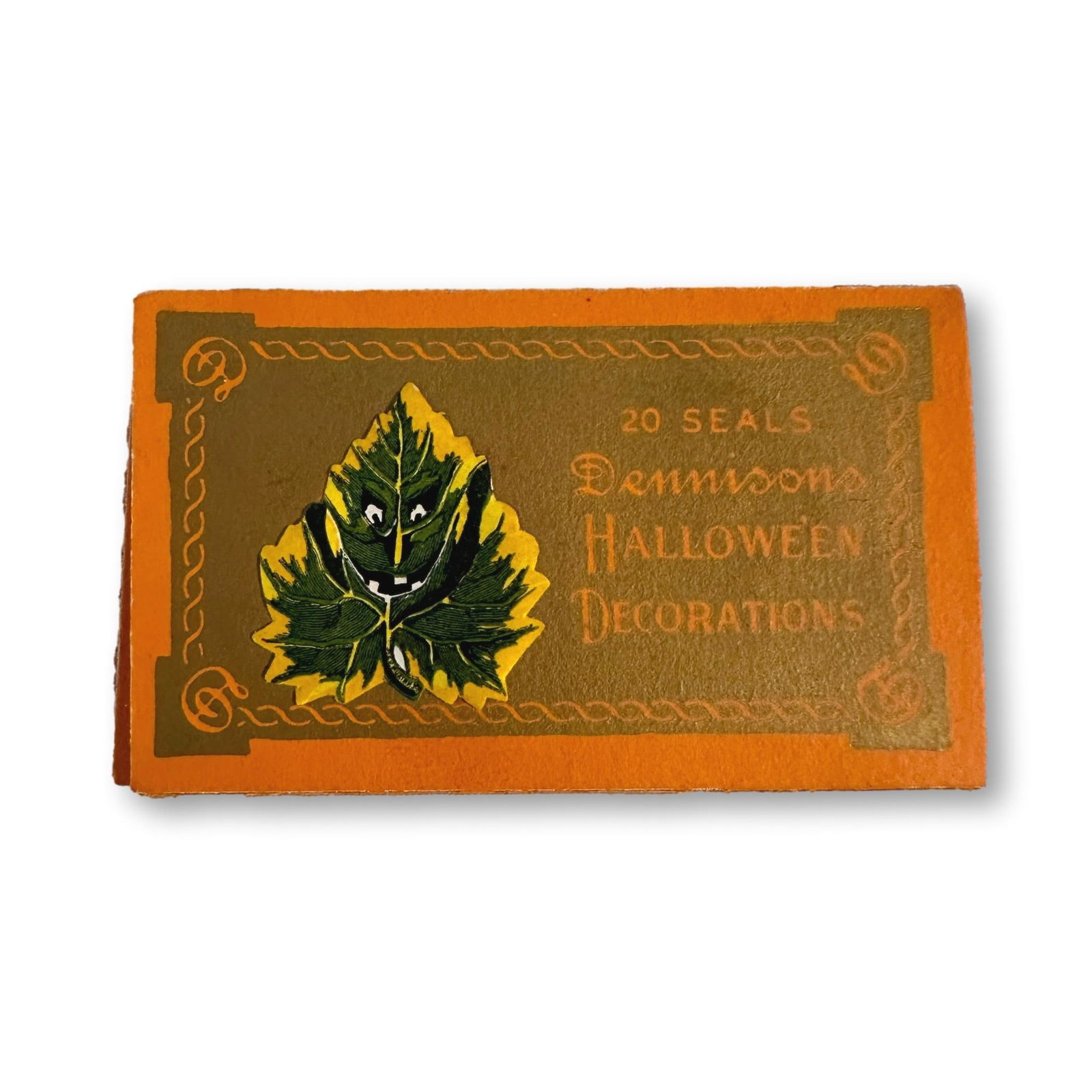 Antique Dennison's Scary Leaves Halloween Seals: Includes 21 seals. High Estimate 200 - Low Estimate 100. All lots in this auction come from a lifetime of collecting Halloween and Christmas memorabilia. Our collector has amassed some of the rarest a