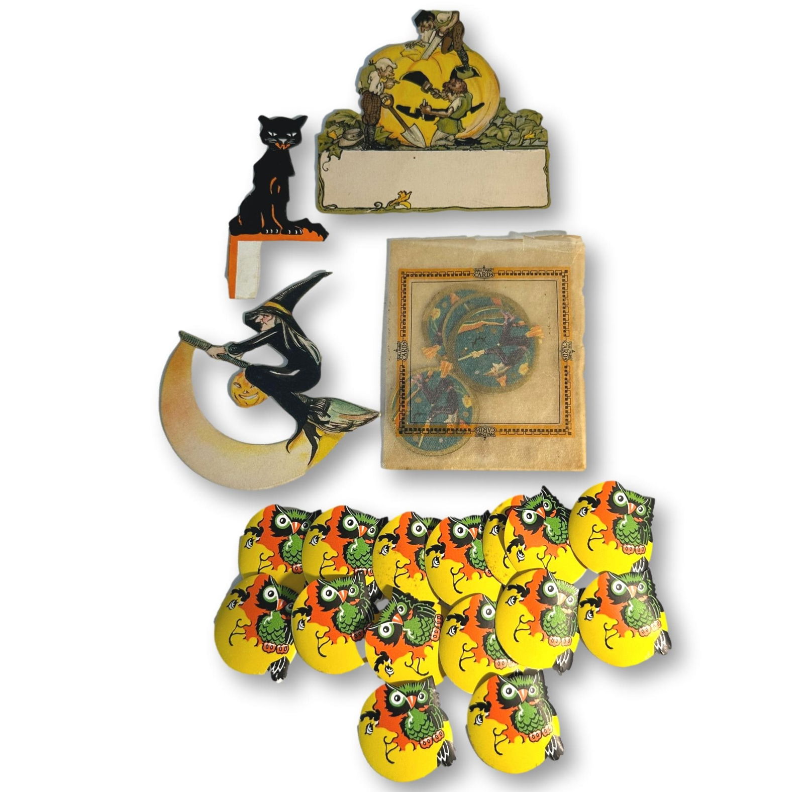 Hallmark Seals in Original Bag Plus Assorted Halloween Cutouts, Seals, and Place Card (1 of 5)
