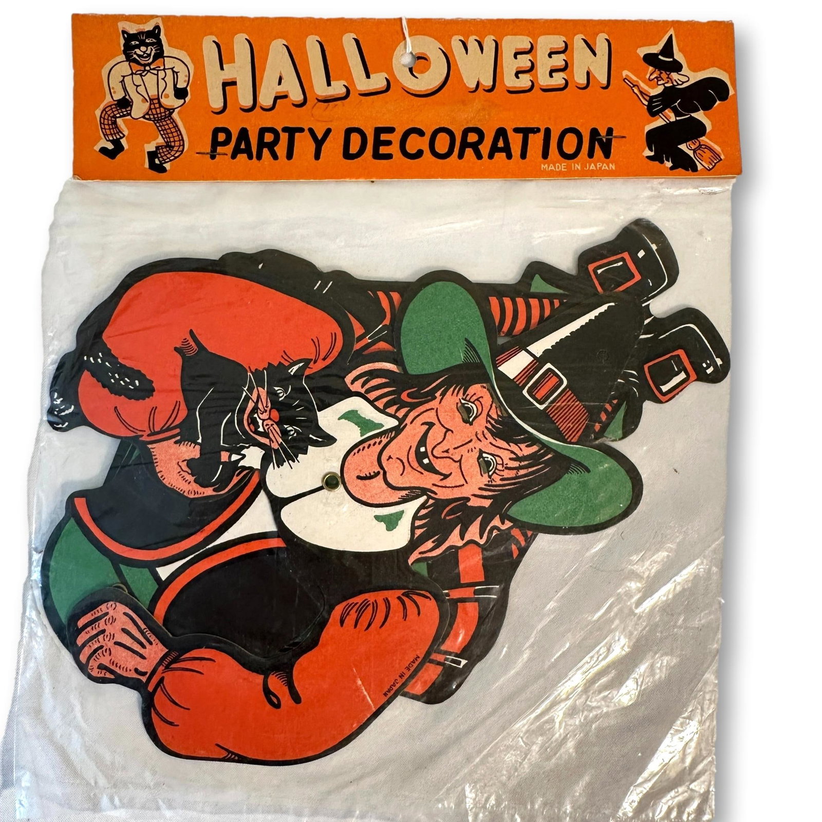 Vintage Halloween Party Decoration In Original Package: All lots in this auction come from a lifetime of collecting Halloween and Christmas memorabilia. Our collector has amassed some of the rarest and hard to find items spanning over 150 years of holiday 
