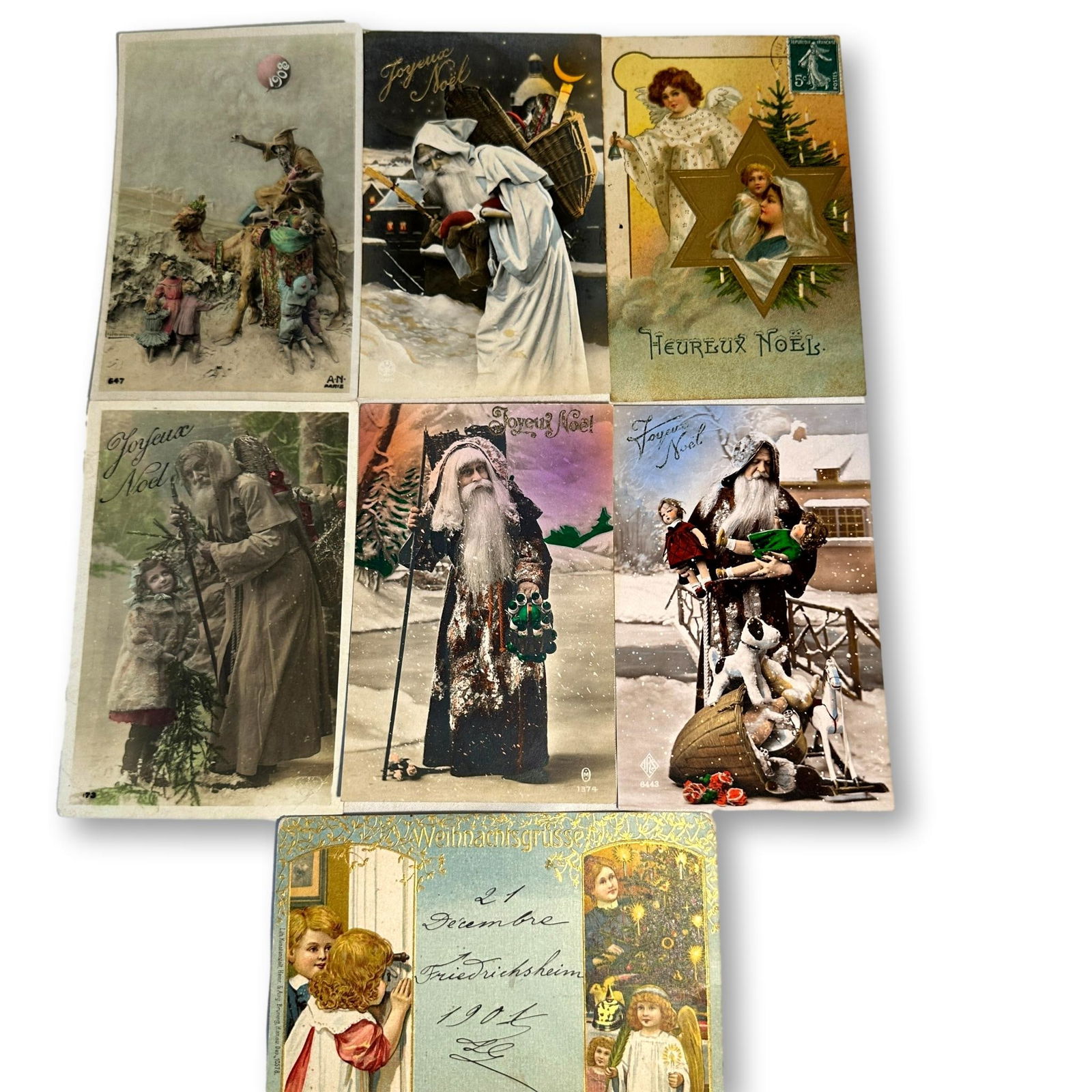 Interesting Lot of Antique French and Foreign Christmas Post Cards (1 of 18)