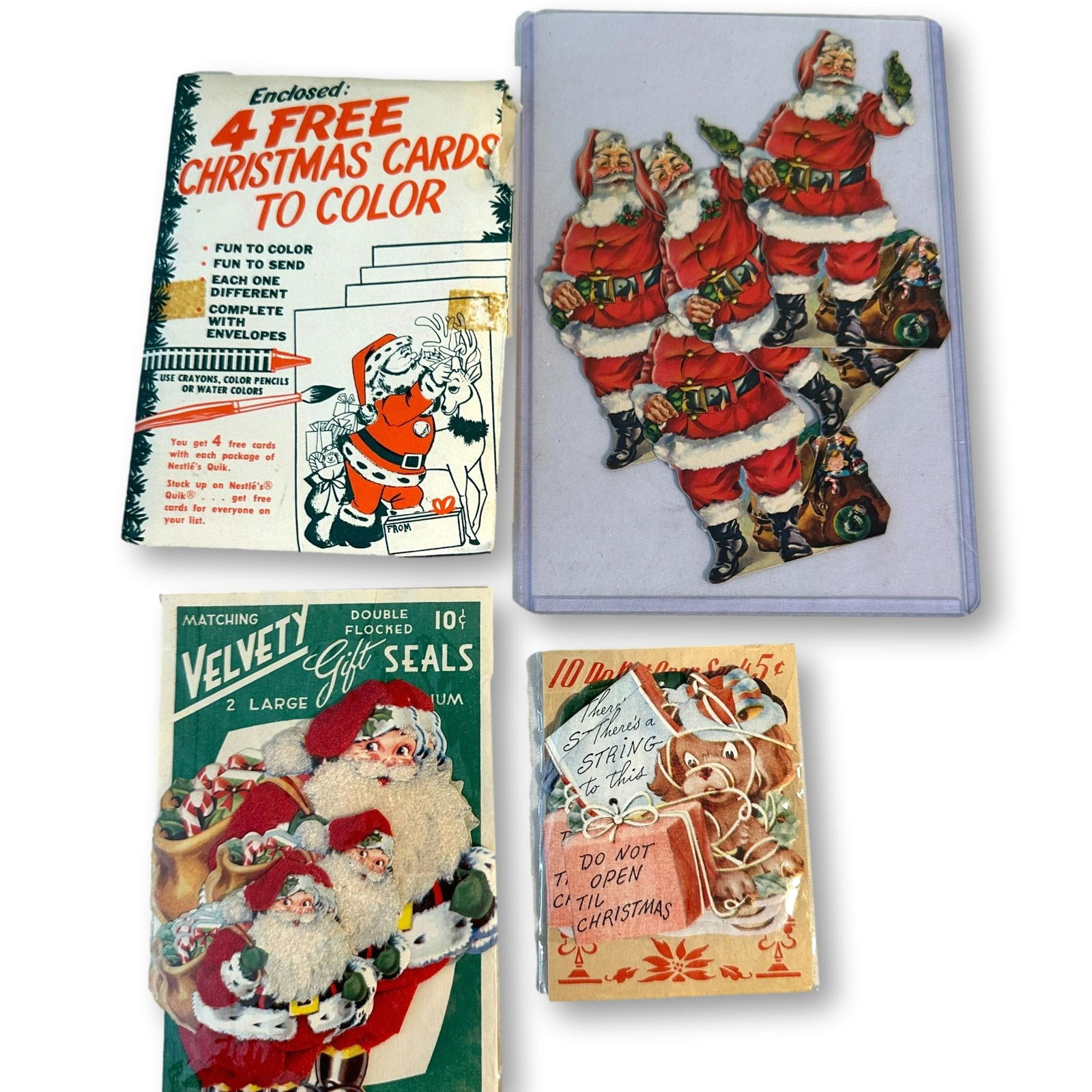 Lot of Vintage Christmas Seals, Cut-Outs, Tags, and Cards (1 of 11)