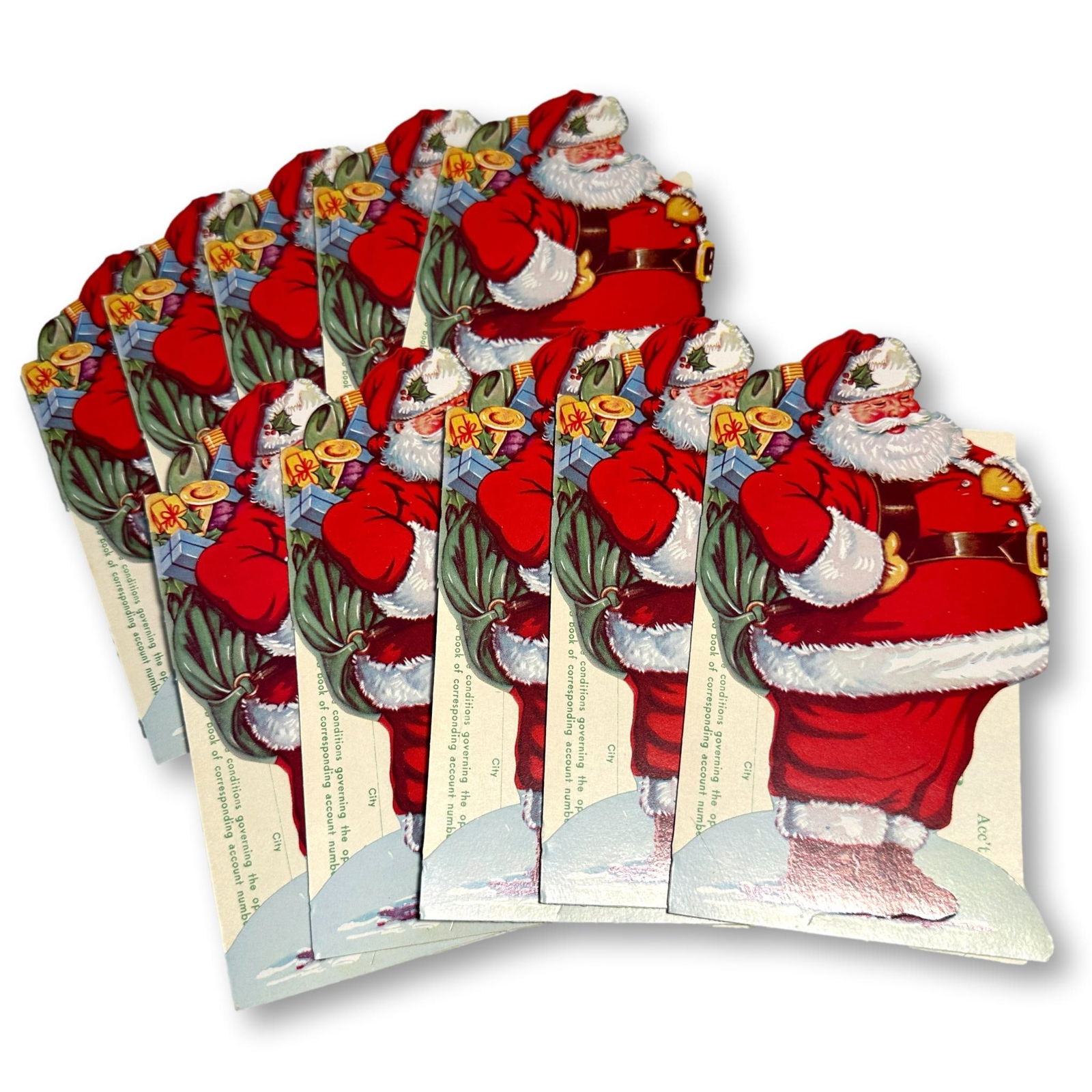 Ten Santa Claus Christmas Club Cards (1 of 4)
