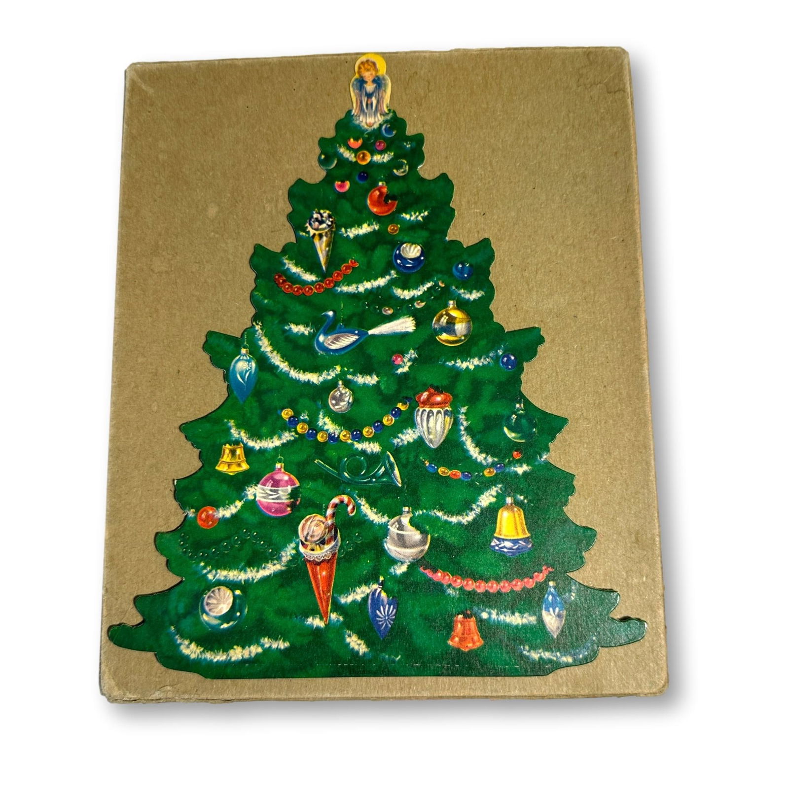 Box of 43 Dennison Christmas Tree Cut-Outs in Original Box (1 of 9)