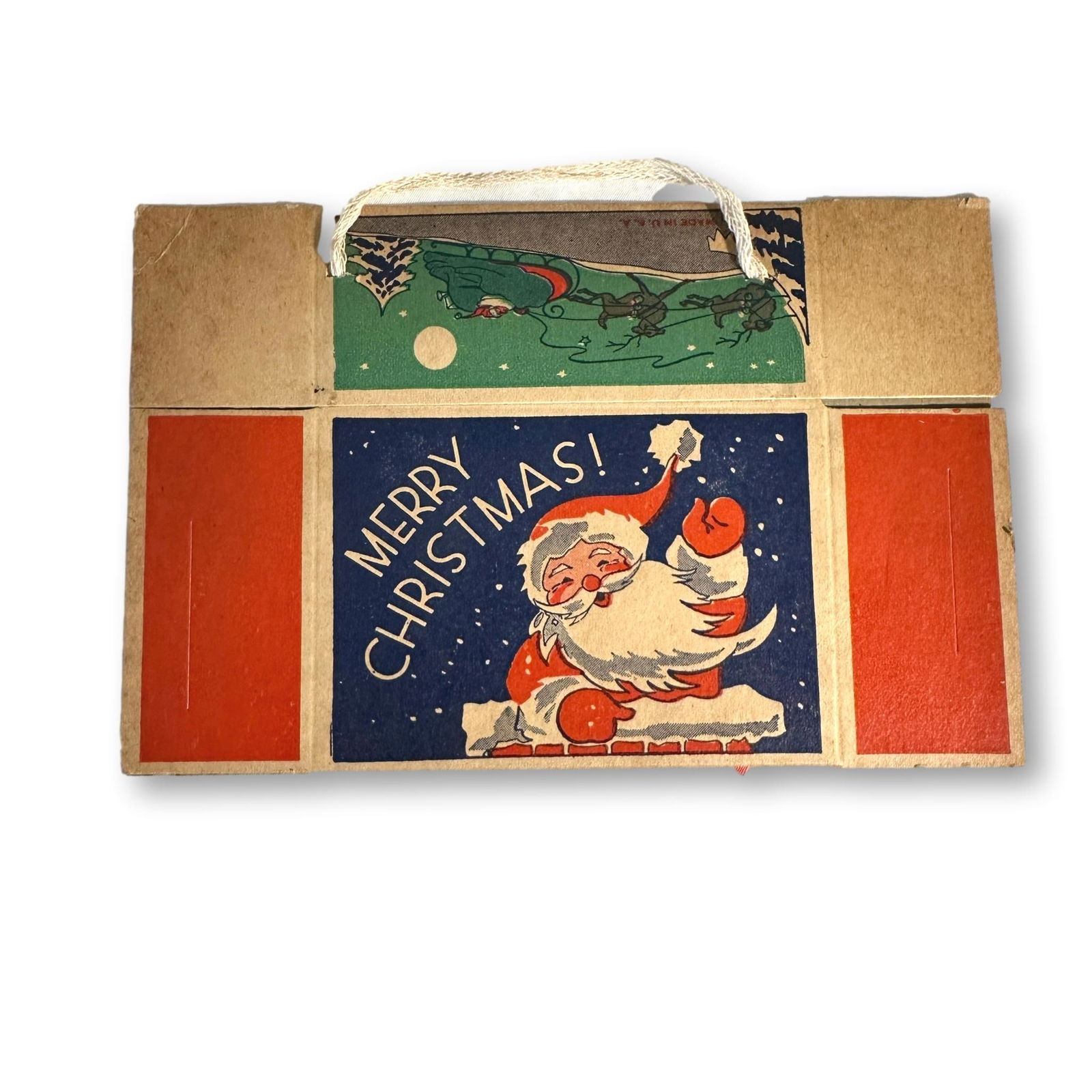 Vintage Christmas Chimney Cardboard Gift Box (1 of 2)