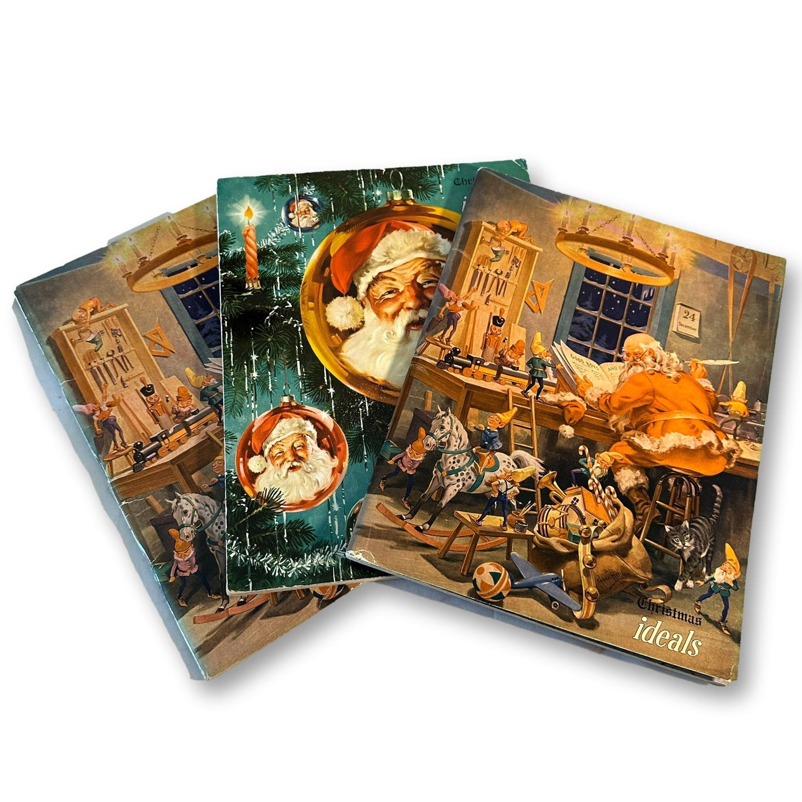 Vintage Christmas Ideals Books: All lots in this auction come from a lifetime of collecting Halloween and Christmas memorabilia. Our collector has amassed some of the rarest and hard to find items spanning over 150 years of holiday 