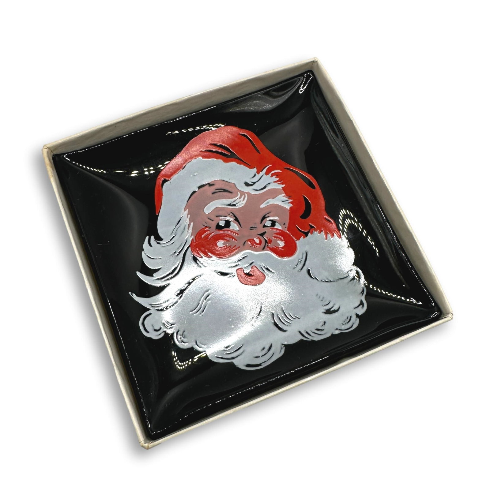 Mid Century Santa Ashtray in Original Box (1 of 5)