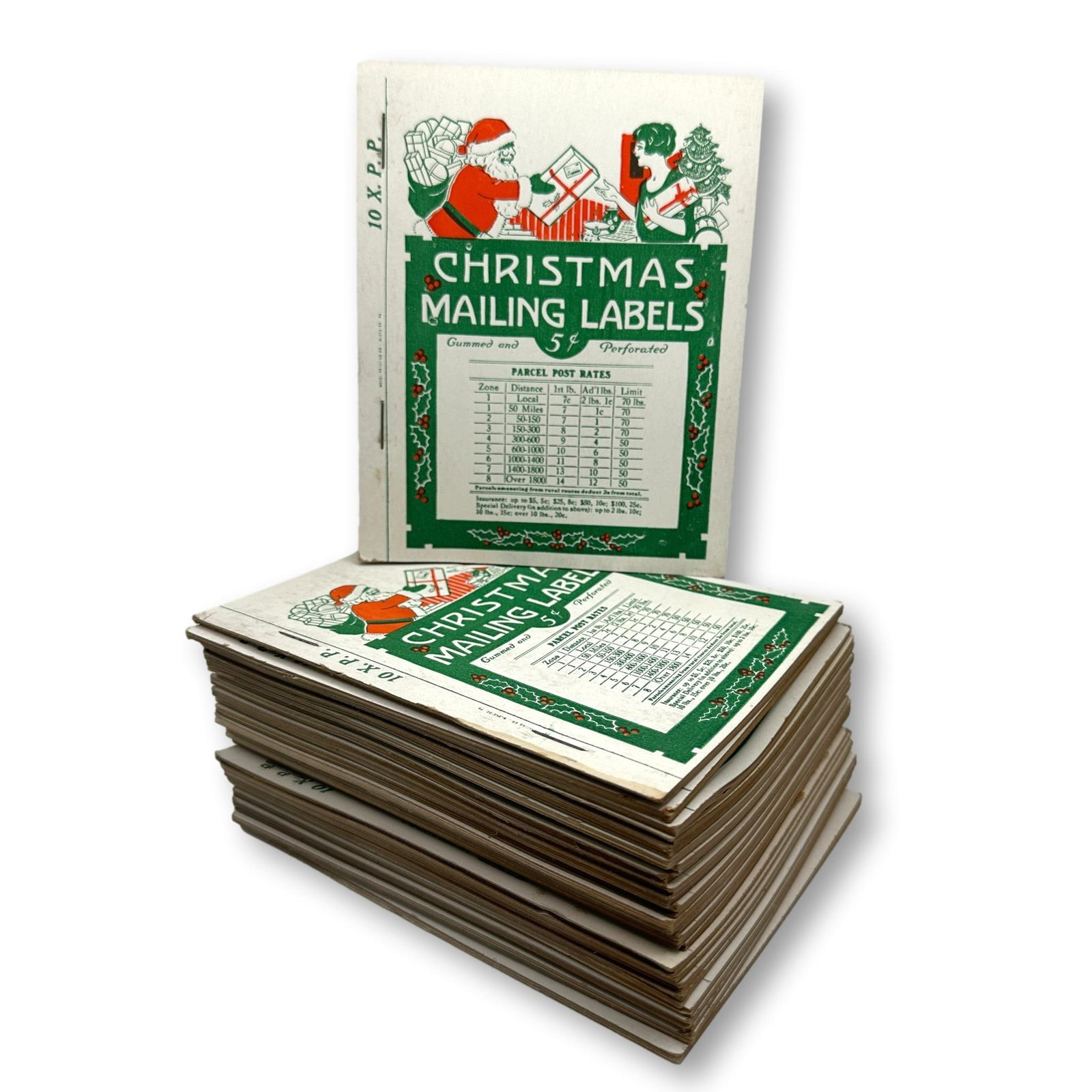 25 Booklets of Vintage Christmas Mailing Labels - 10 Pages Per Book (1 of 4)