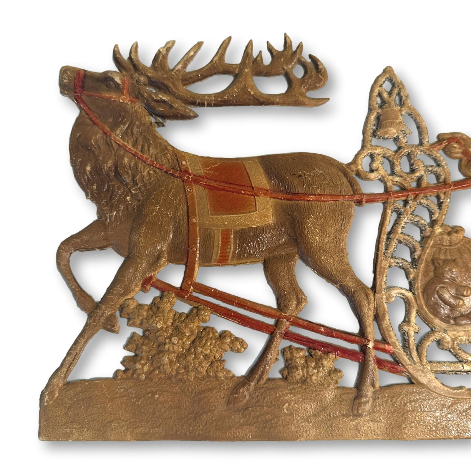 German Embossed Cardboard Santa and Sleigh (1 of 6)