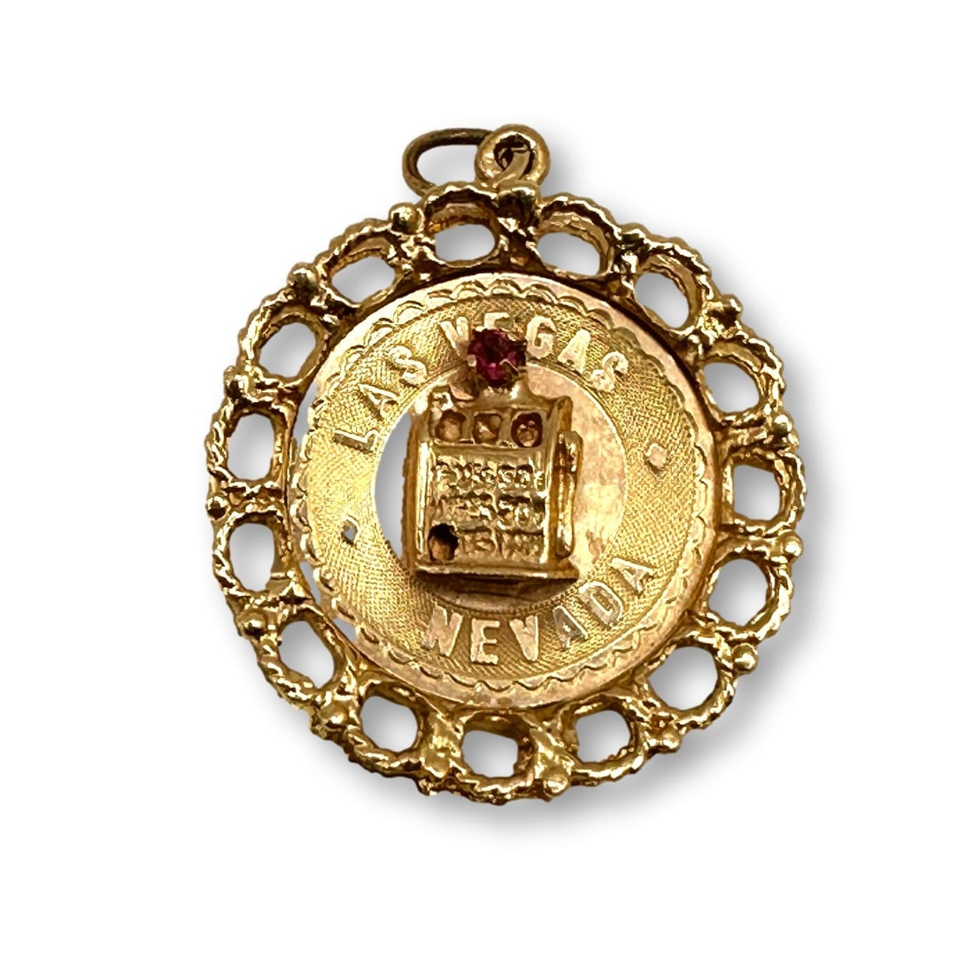 14K Gold Las Vegas Slot Machine Pendant Charm (1 of 5)