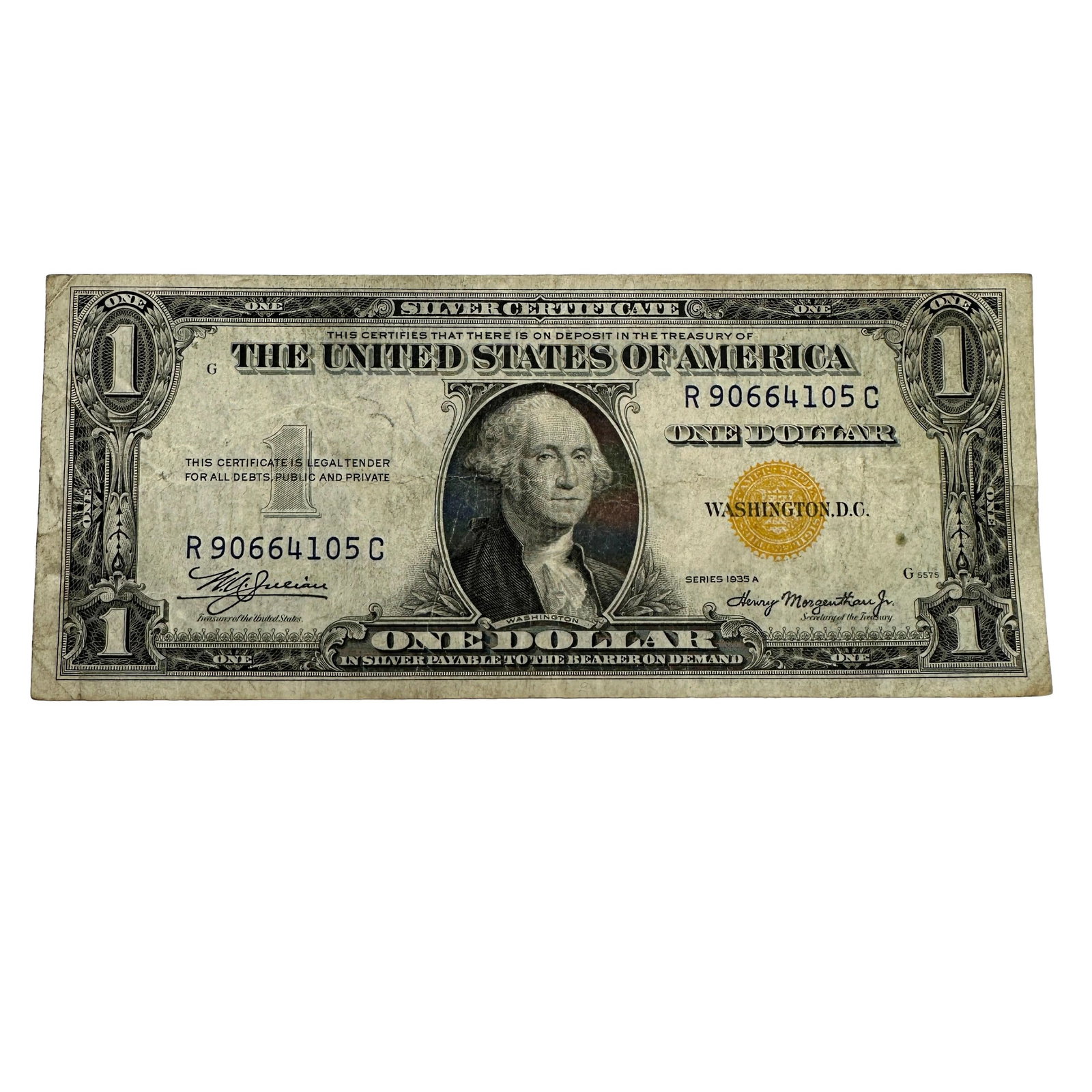 Series 1937 A $1 Silver Certificate: Refer to photos for additional condition information as they are a part of the description. Please note lots may show signs of wear commensurate with age and use, and the lack of a statement regarding