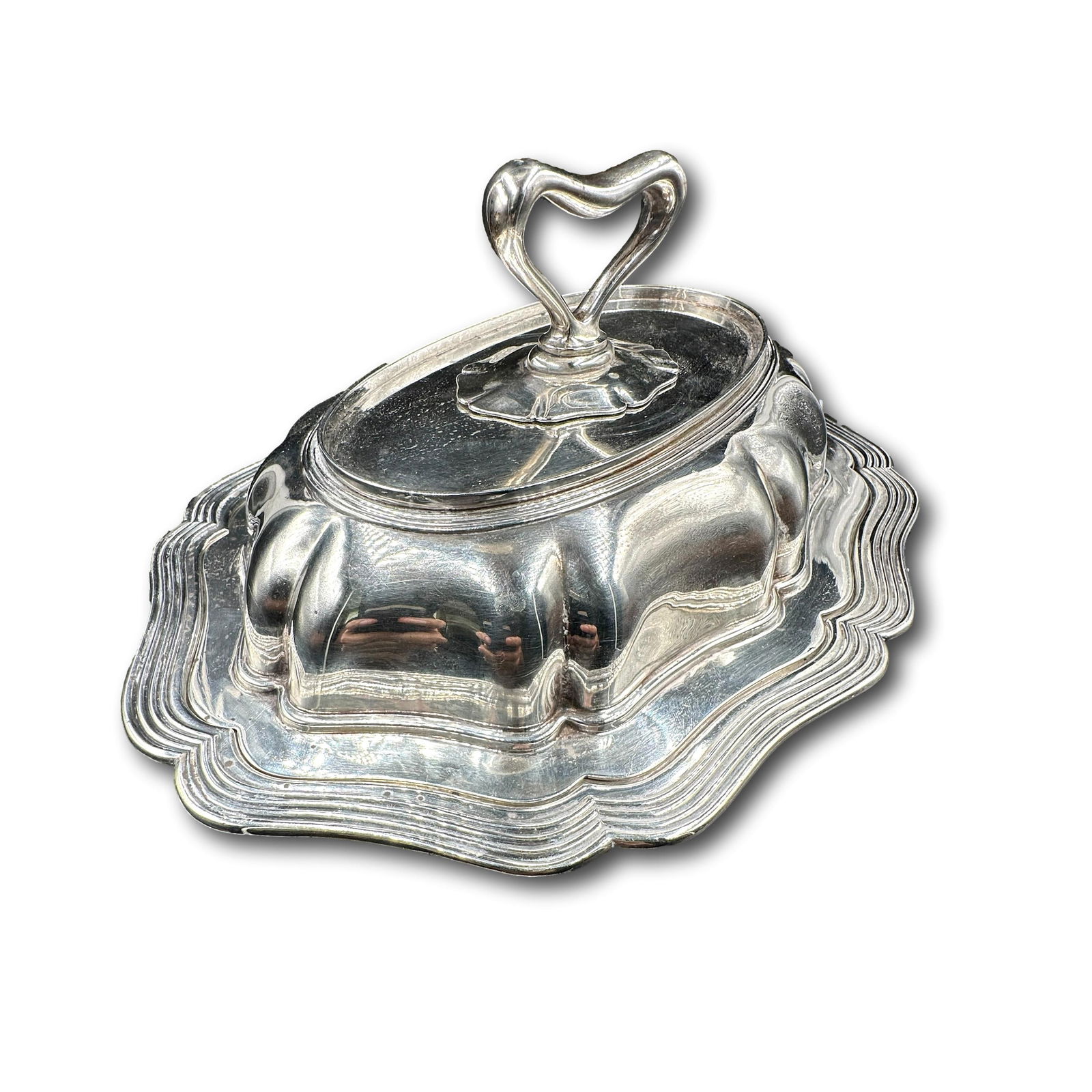 Sterling Silver Serving Bowl with Lid (1 of 6)
