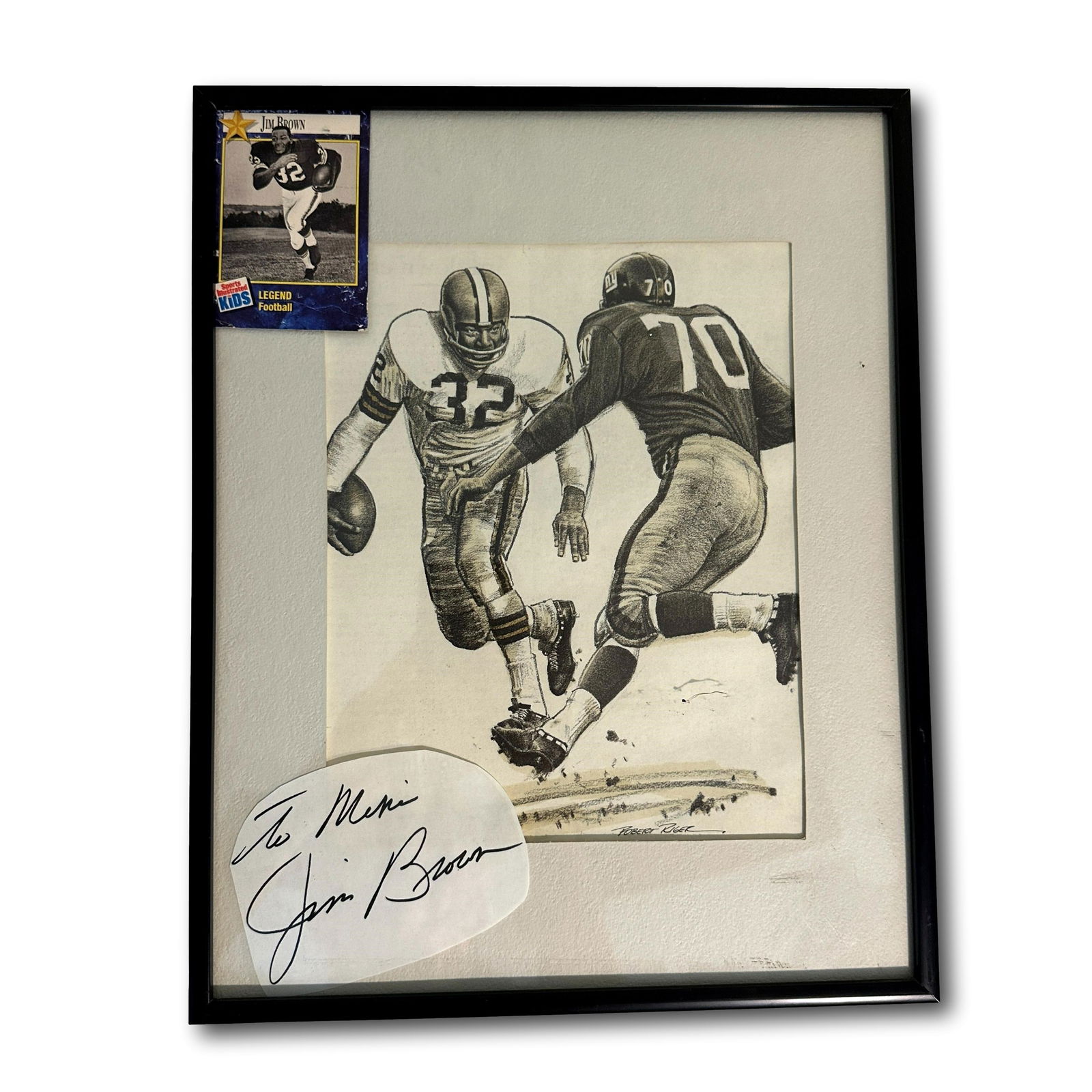 Jim Brown Trading Card, Autograph, and Framed Print (1 of 8)